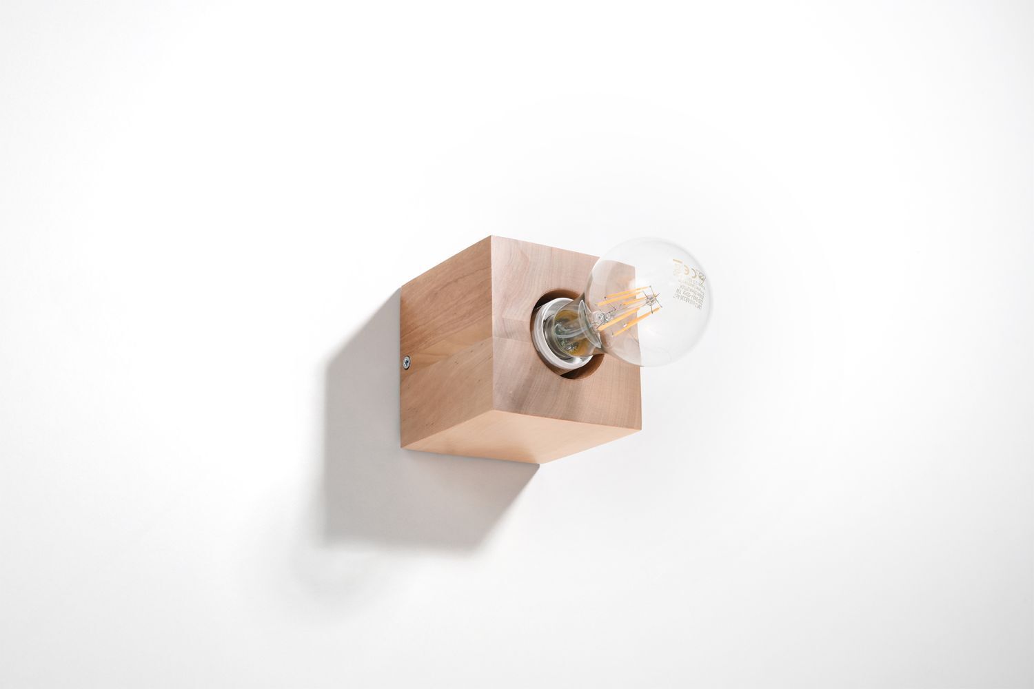 Wandleuchte LABERIA Holz Würfel B:10cm Modern kompakt