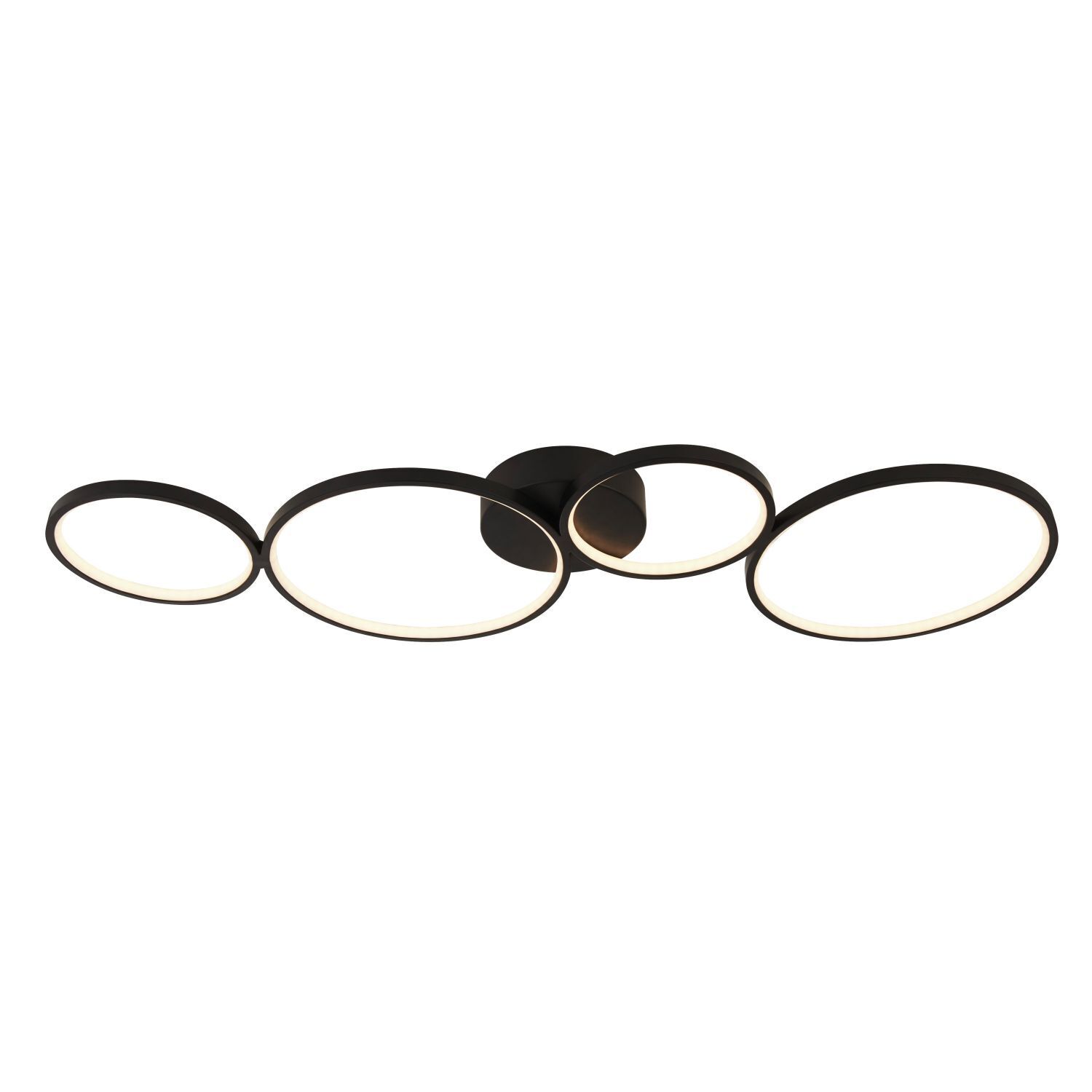 LED Deckenleuchte 3000 K B: 98 cm dimmbar Schwarz Weiß