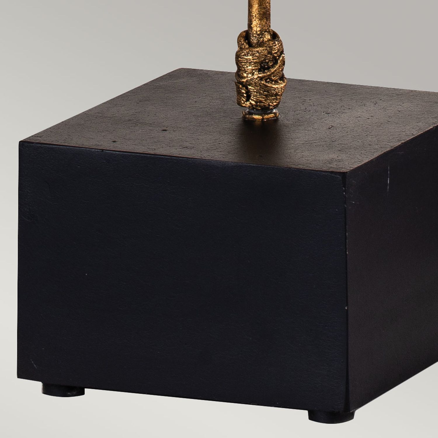 Tischlampe Schwarz Gold Antik Modern Pergament Schirm