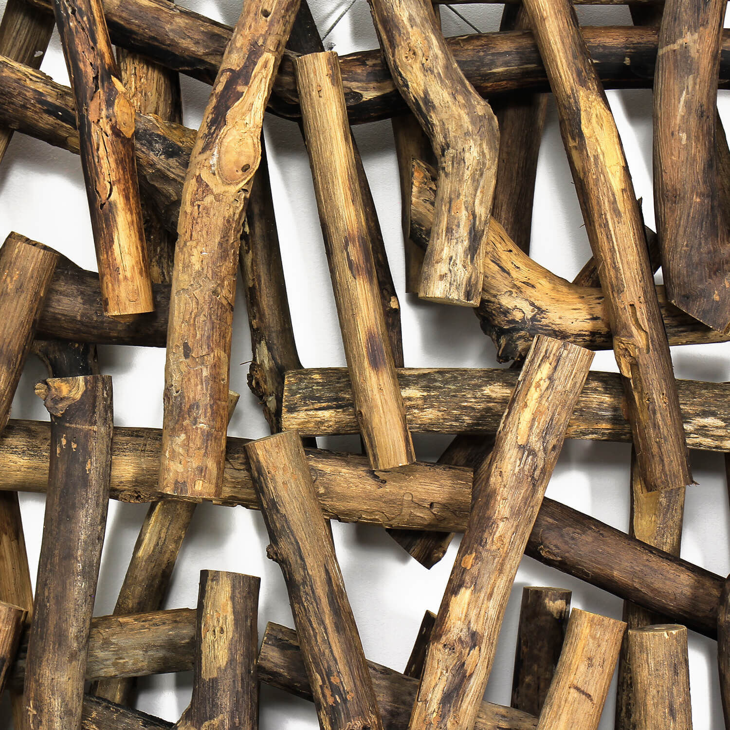 Wandskulptur Treibholz Handarbeit 55 cm in Natur Holz, Bauholz