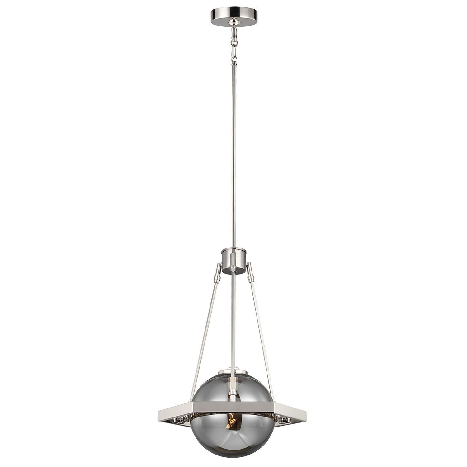 Pendelleuchte Metall Rauchglas rund Ø 35,2 cm E14 ELION