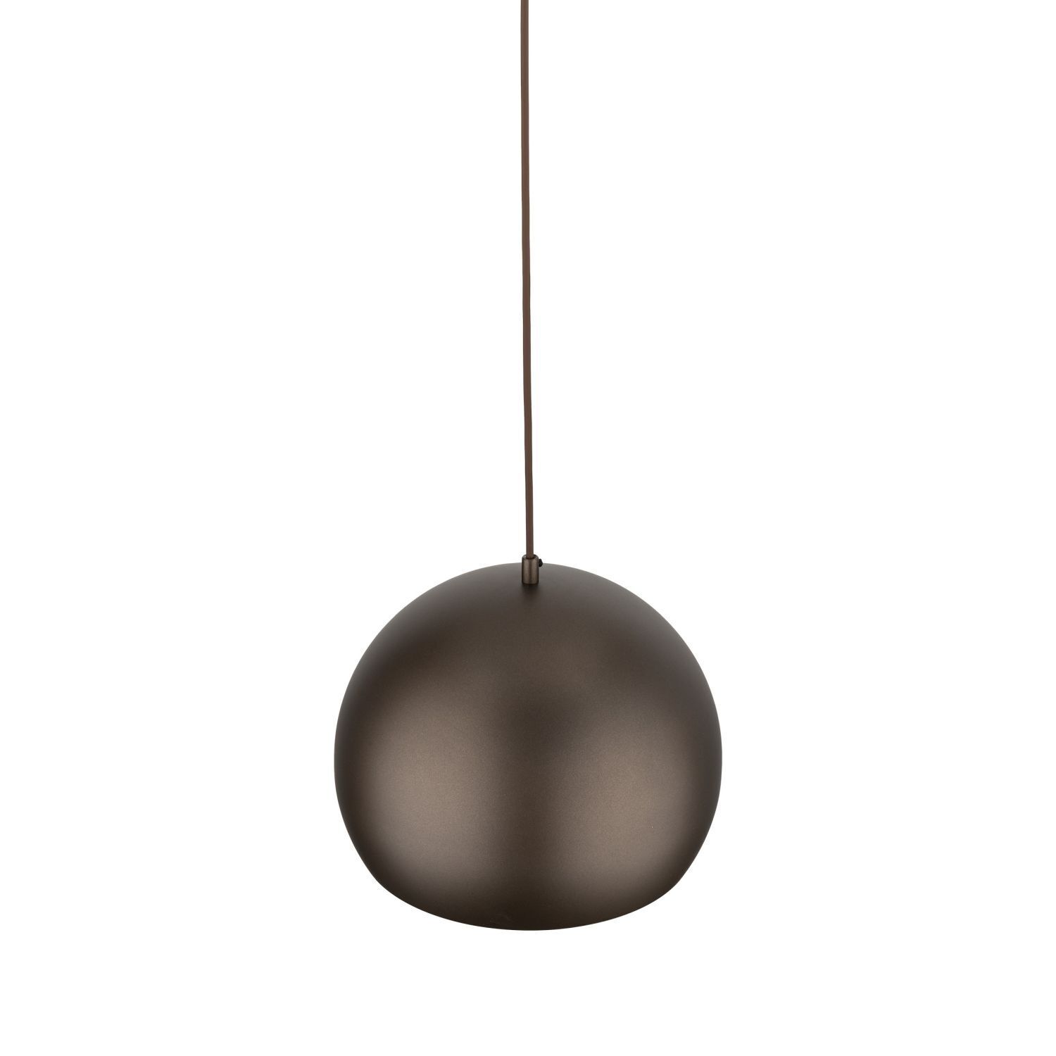 Runde Hängelampe Metall Ø 27 cm E27 Braun Retro Design
