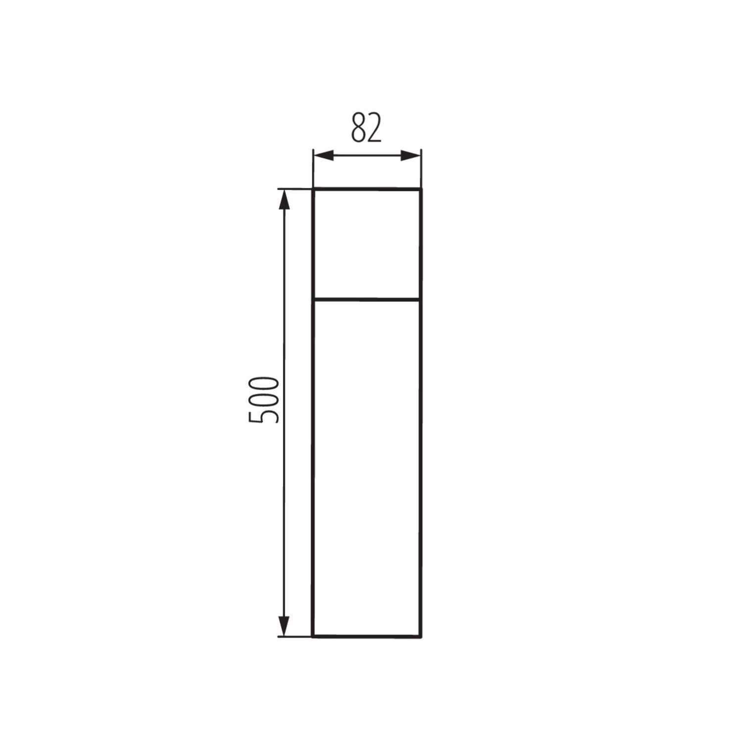 Pollerleuchte eckig Anthrazit 50 cm E27 Garten Weg