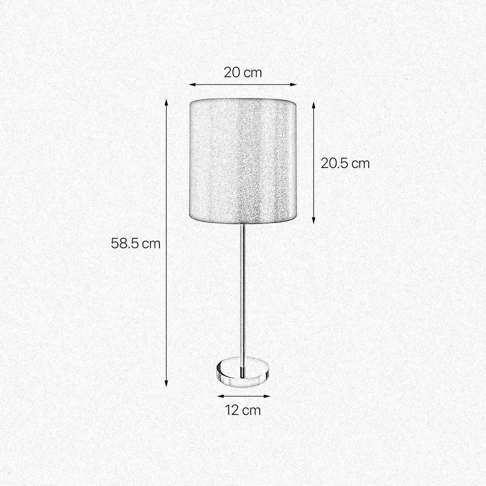 Tischlampe E27 58,5 cm Ø 20 cm in Bronze hell Braun