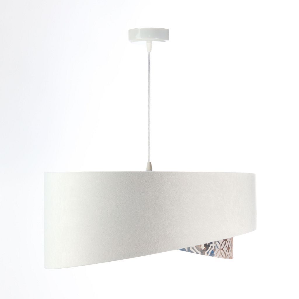 Hängelampe rund D: 50 cm E27 Stoff Velours Optik KARIM