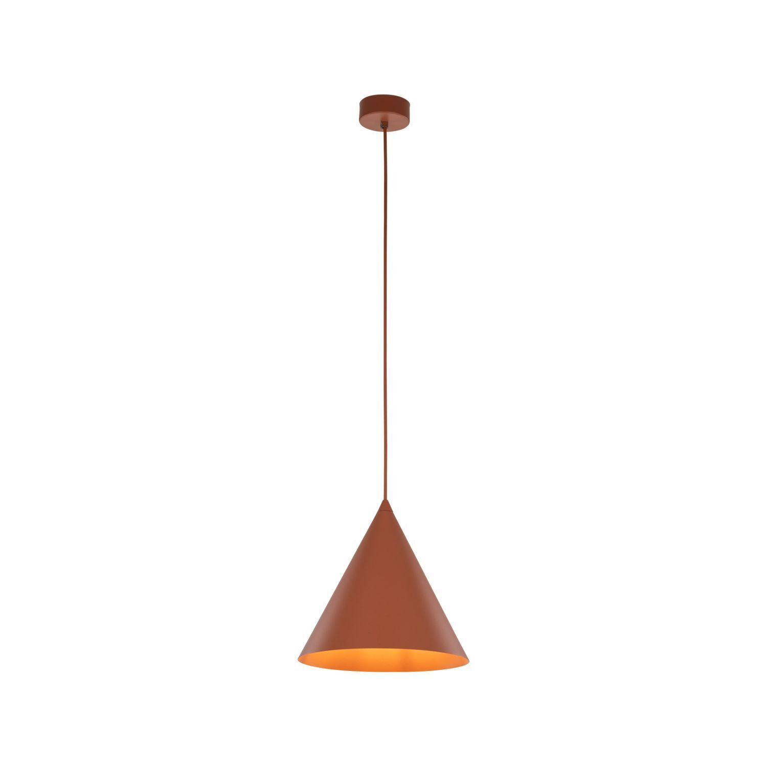 Hängelampe Metall Rot Ø 25 cm H: max. 160 cm E27 Retro