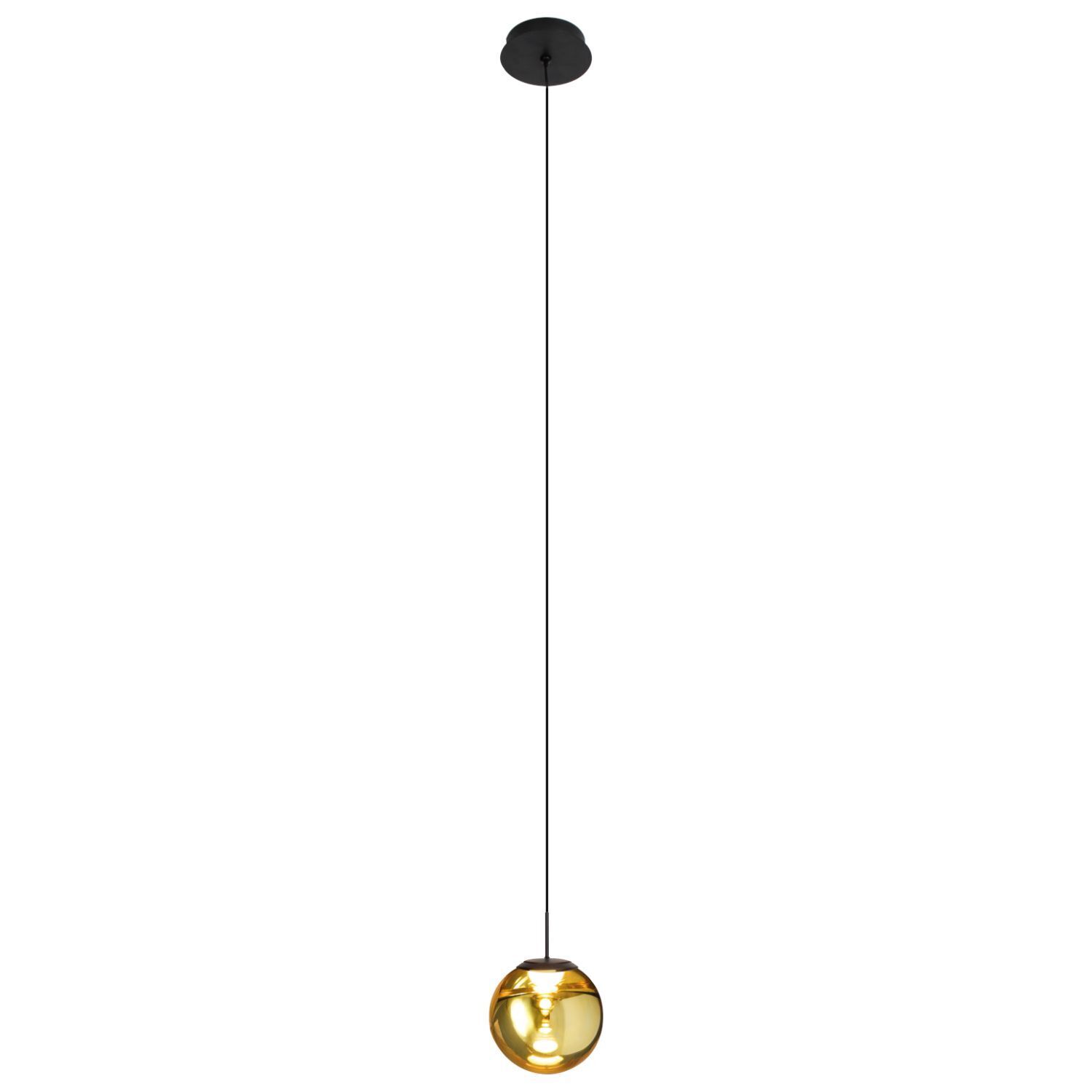 LED Hängelampe Glasschirm Gelbgold Ø15 cm 10 W 3000 K