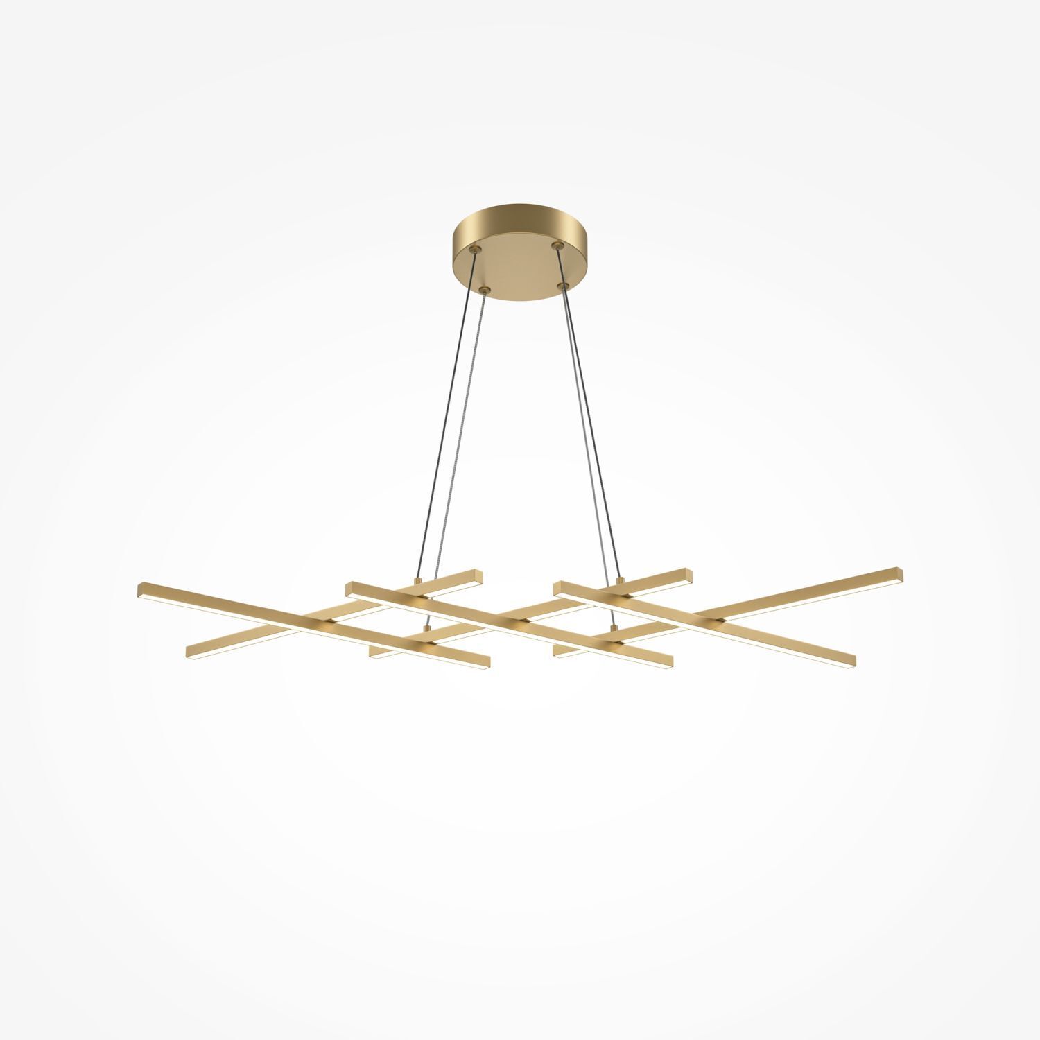 LED Pendelleuchte Aluminium H: max. 305,7 cm in Messing