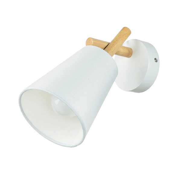 Wandlampen Skandinavisch Wandleuchte, Lampe, Wandbefestigung, Holzakzent, weiß