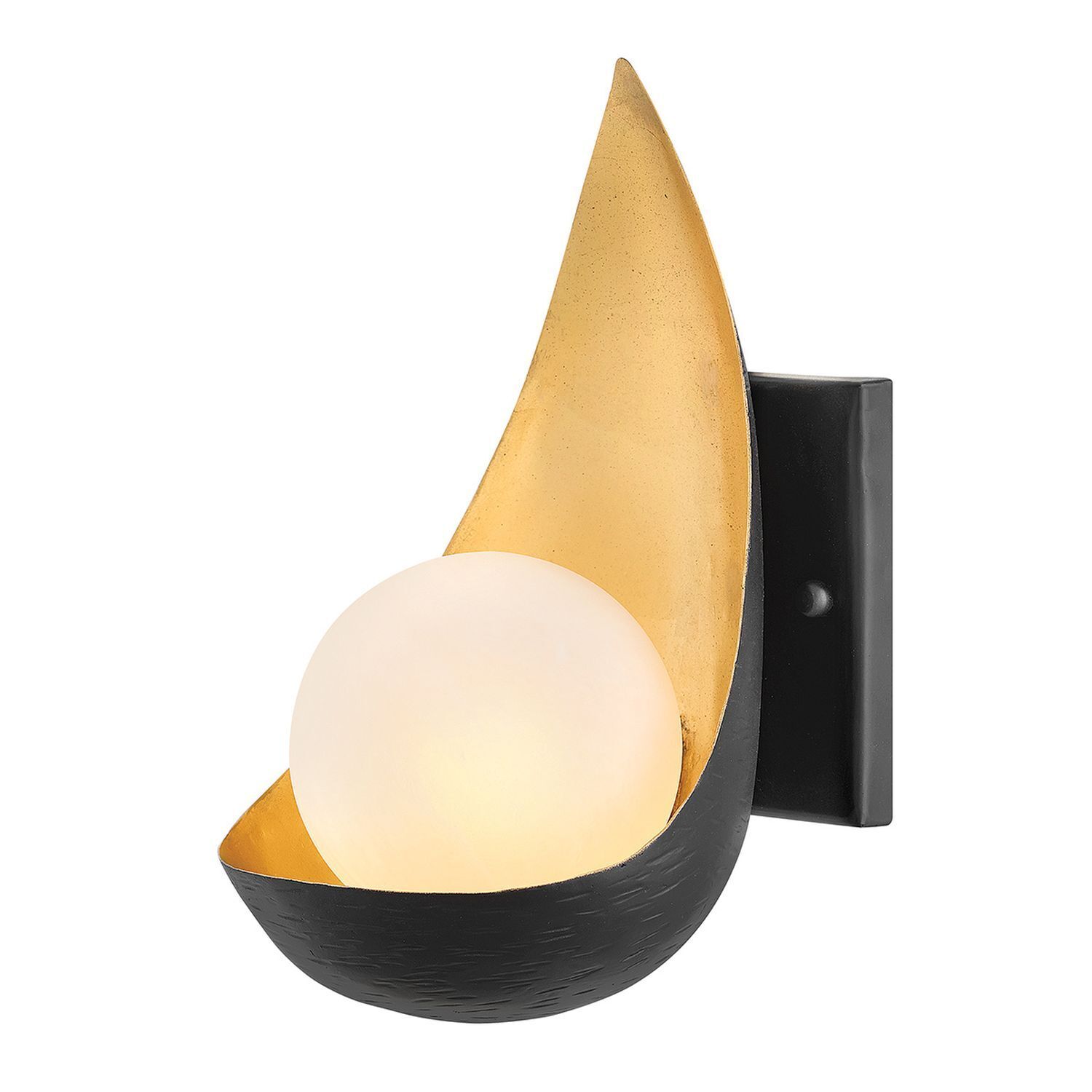 Wandleuchte LED G9 H: 25,4 cm 3000 K Schwarz Gold Weiß