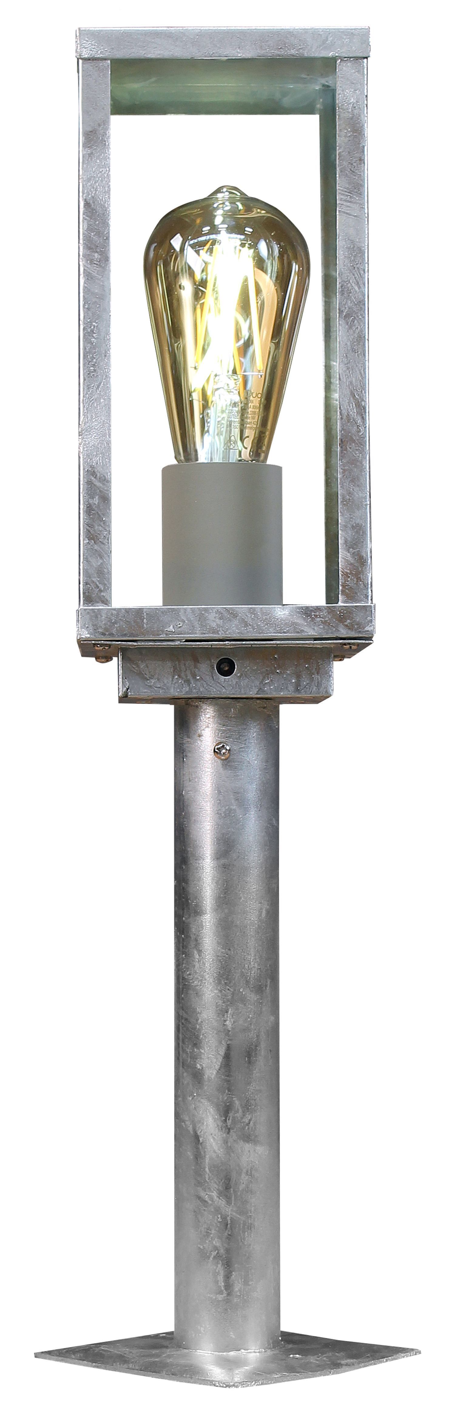 Sockelleuchte Vintage Aluminium in Zink IP44 E27 50 cm