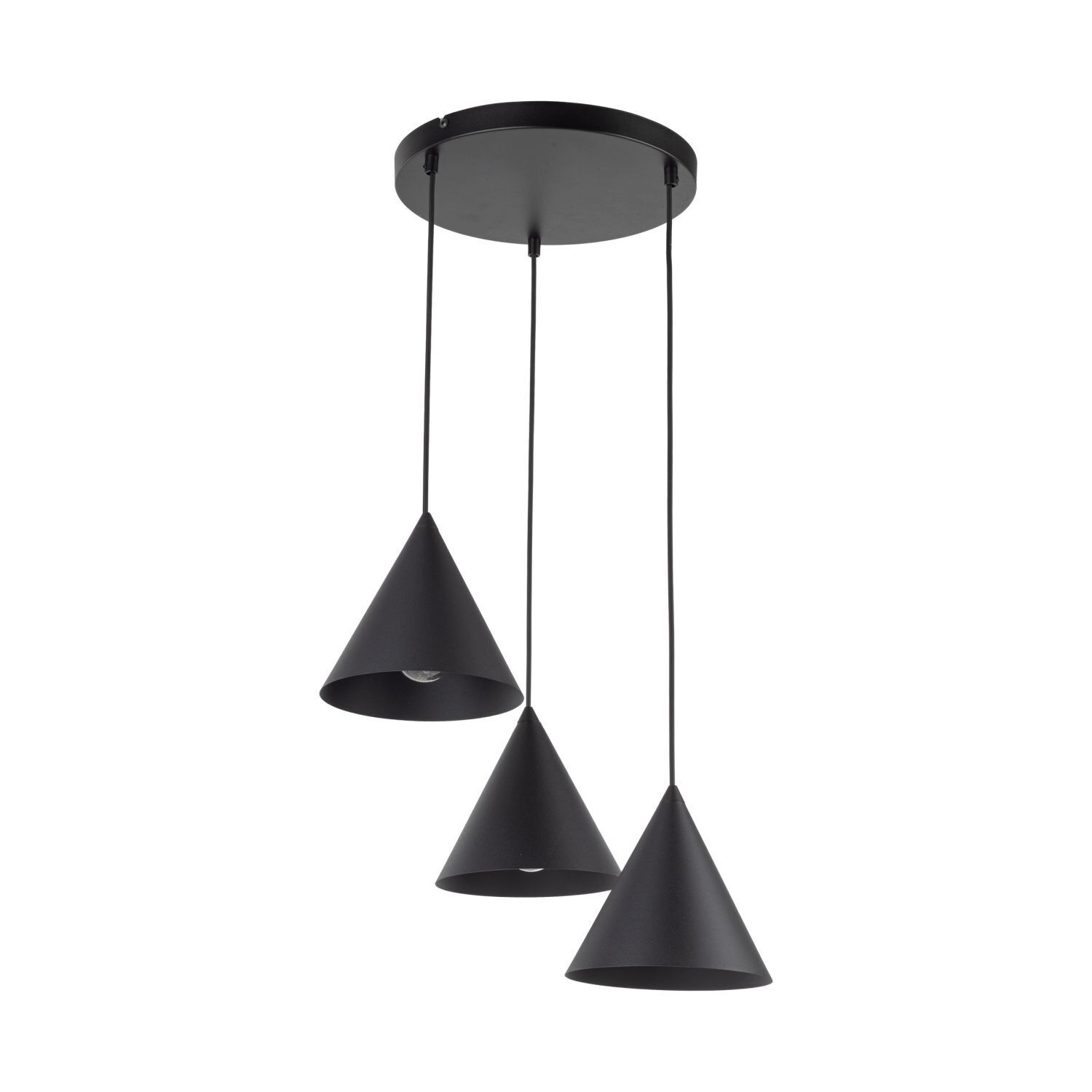 Hängelampe Schwarz verstellbar 3-flammig E27 Ø 42 cm CODY