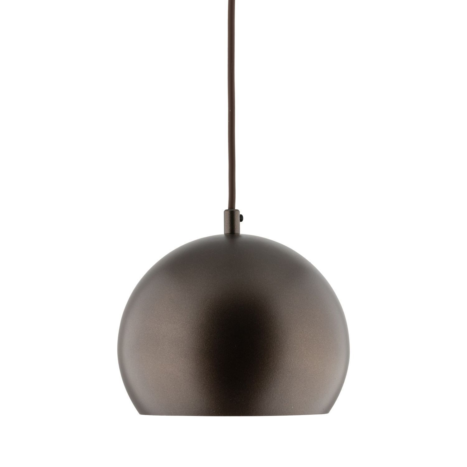 Pendelleuchte Braun Metall rund Ø 17 cm klein E27 Kugel