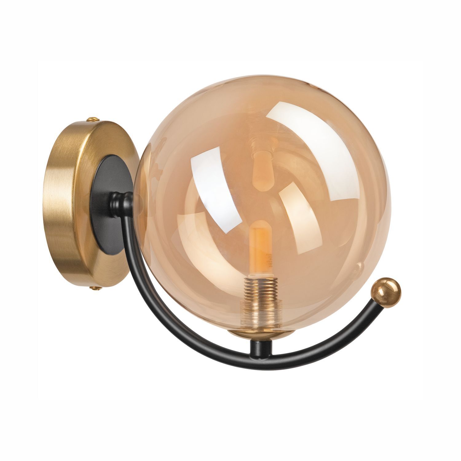 Elegante Wandlampe Metall Glas G9 H:14,5 cm Kugelschirm Beleuchtung, Leuchte, Lampe