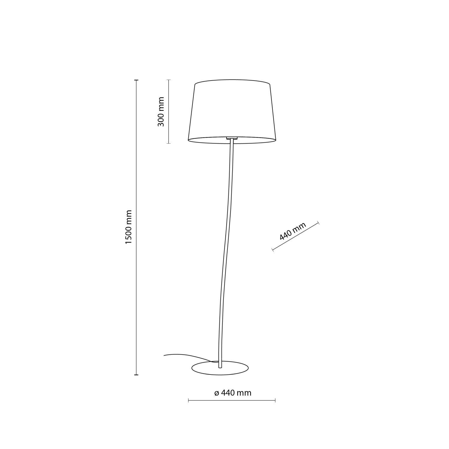 Kinderzimmerlampe Gelb E27 150 cm klein Stoff Metall