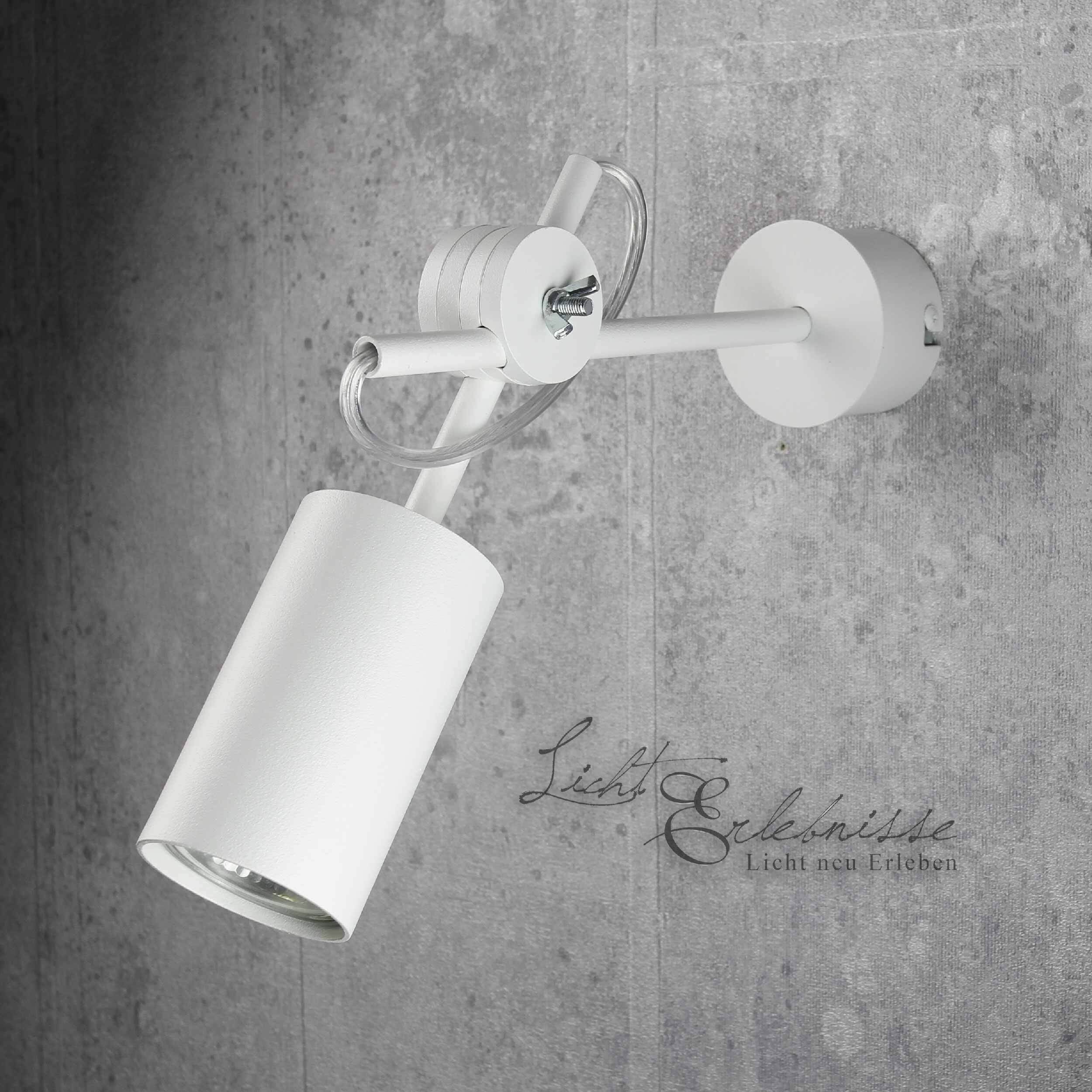 Schwenkbarer Wandstrahler in weiß Beleuchtung