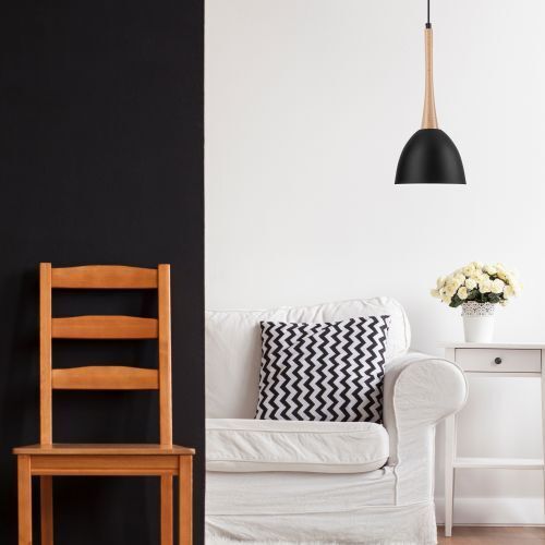 Wohnzimmer Hängelampe Schwarz rund Skandinavisch