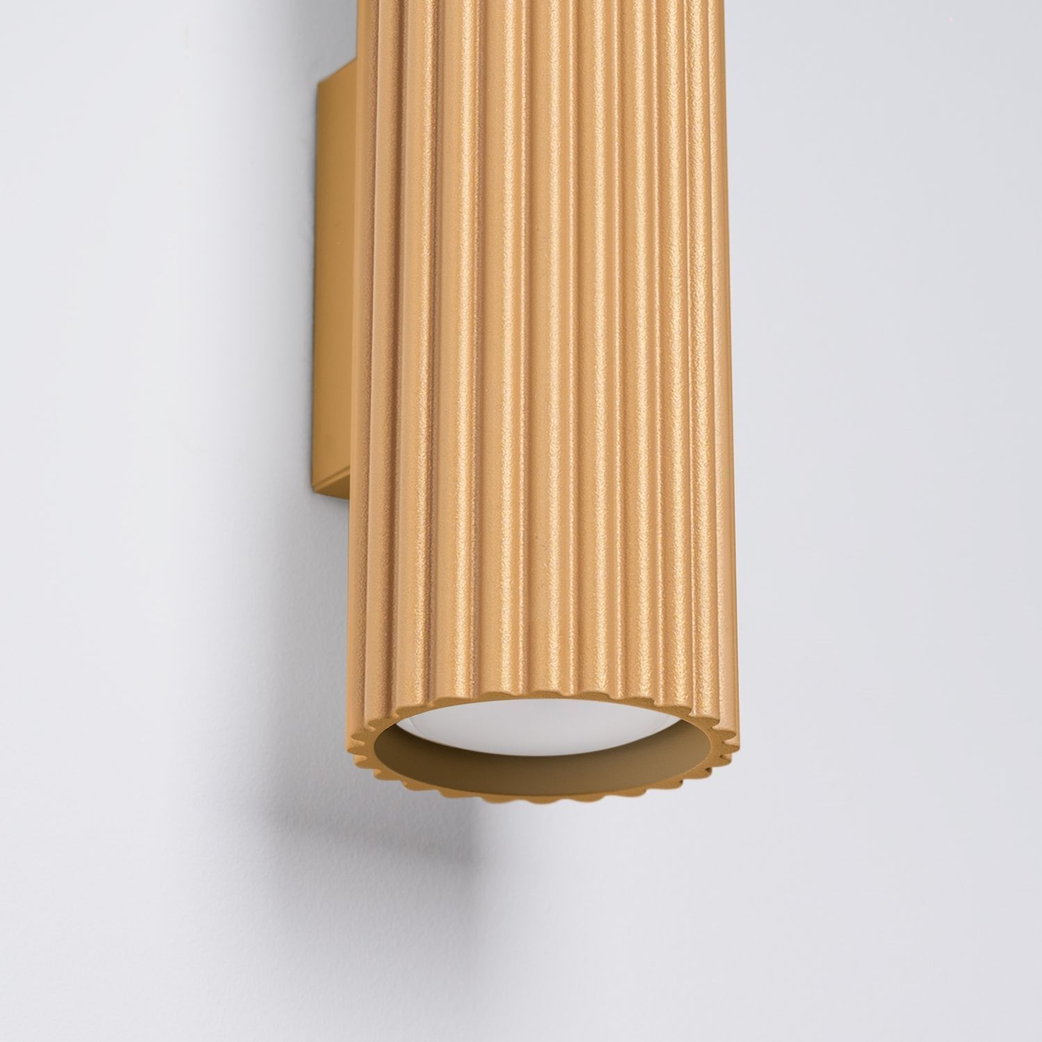 Wandleuchte Up Down H: 20 cm in Gold GU10 2-flammig Aluminium Lampe, Drinnen, Innenarchitektur