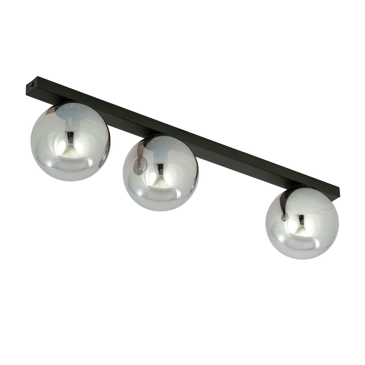Deckenlampe 3-flammig 70 cm Rauchglas Metall E14 IRENE
