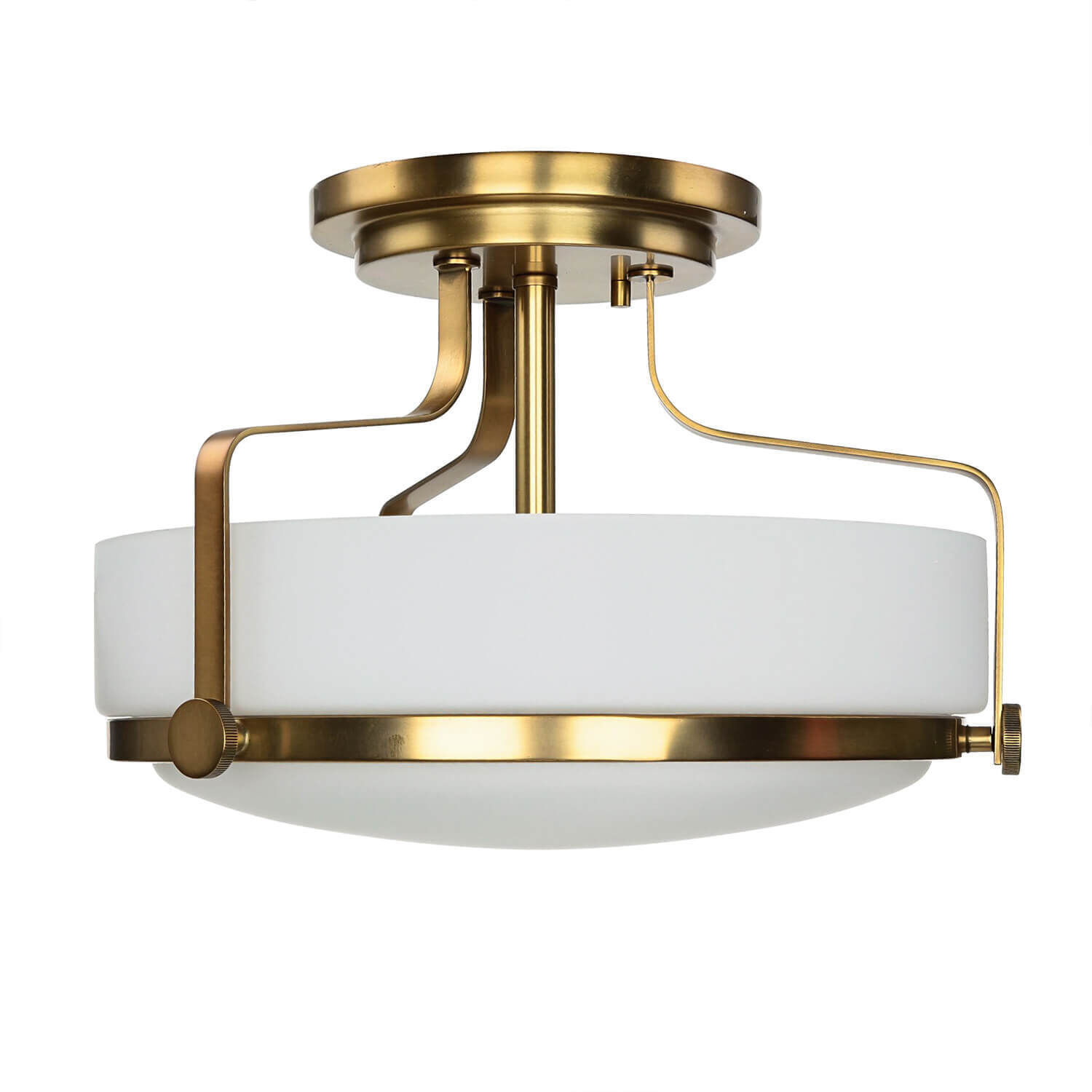 Deckenlampe Weiß Messing antik Jugendstil blendarm Leuchte, Deckenleuchte