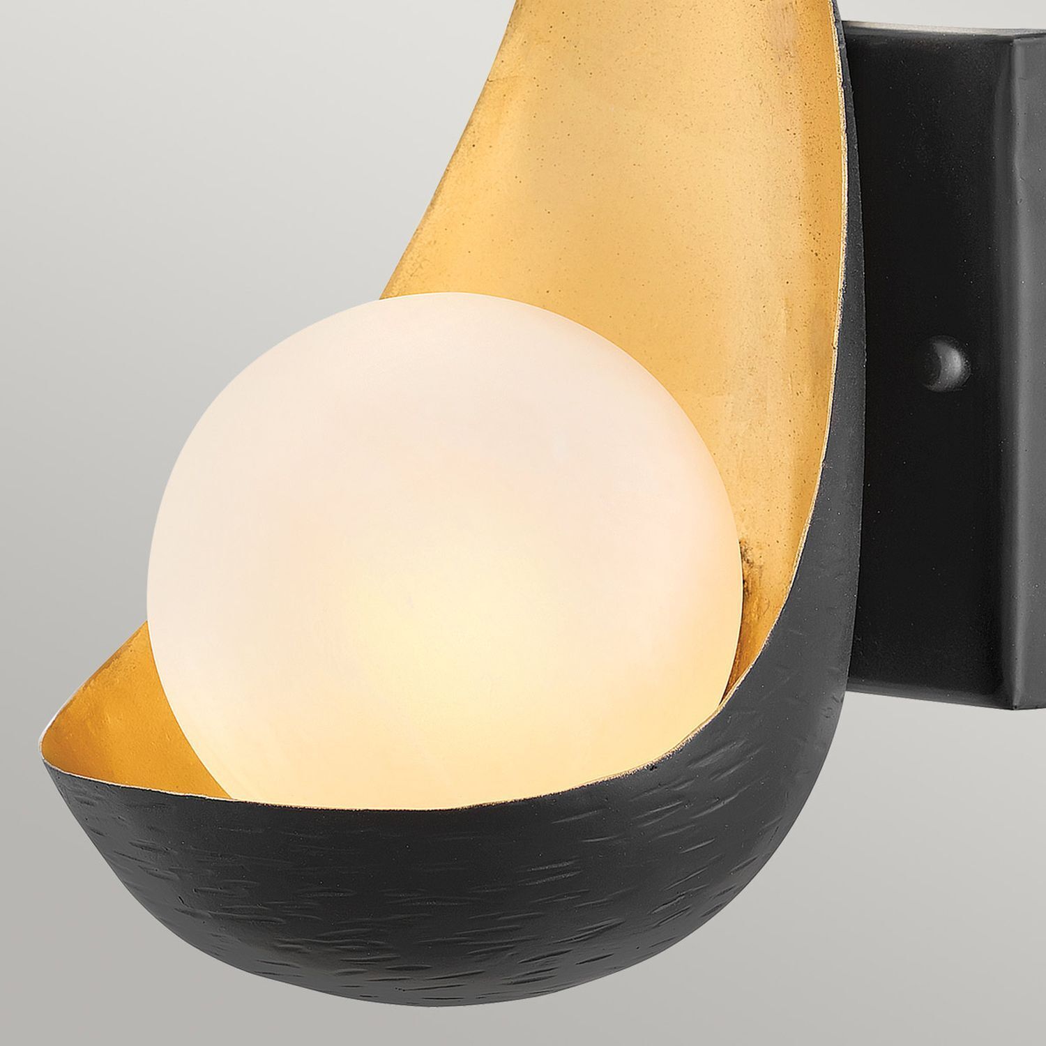 Wandleuchte LED G9 H: 25,4 cm 3000 K Schwarz Gold Weiß