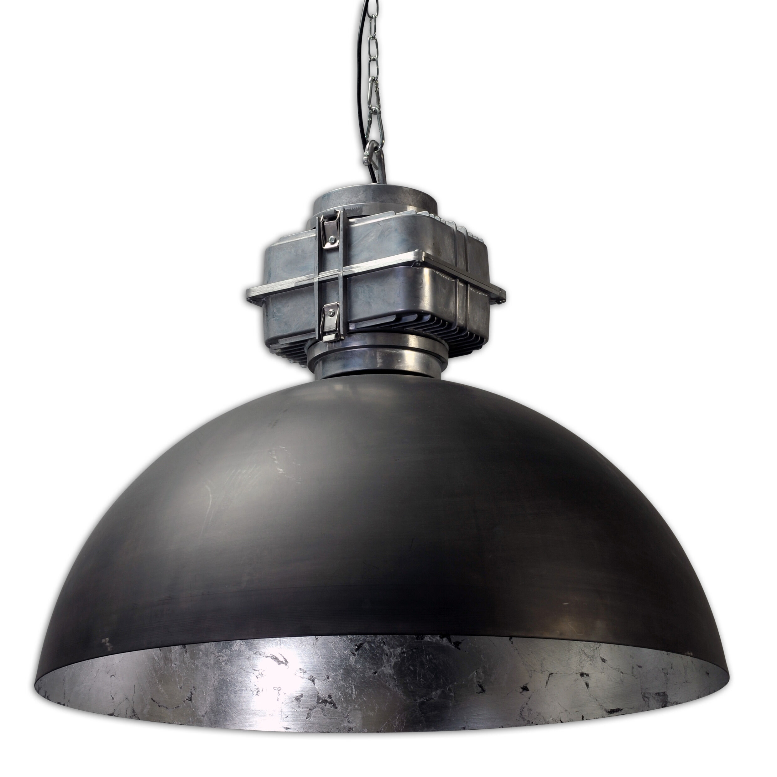 Industrieleuchte Hängeleuchte schwarz/silber Ø80cm