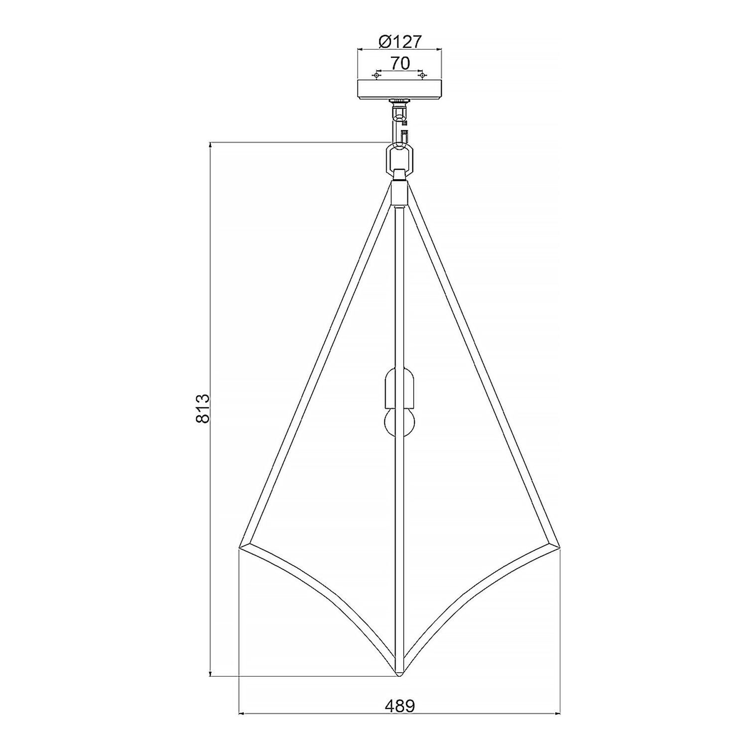 Pendelleuchte Metall B: 48,9 cm in Messing E27 verstellbar Stativ