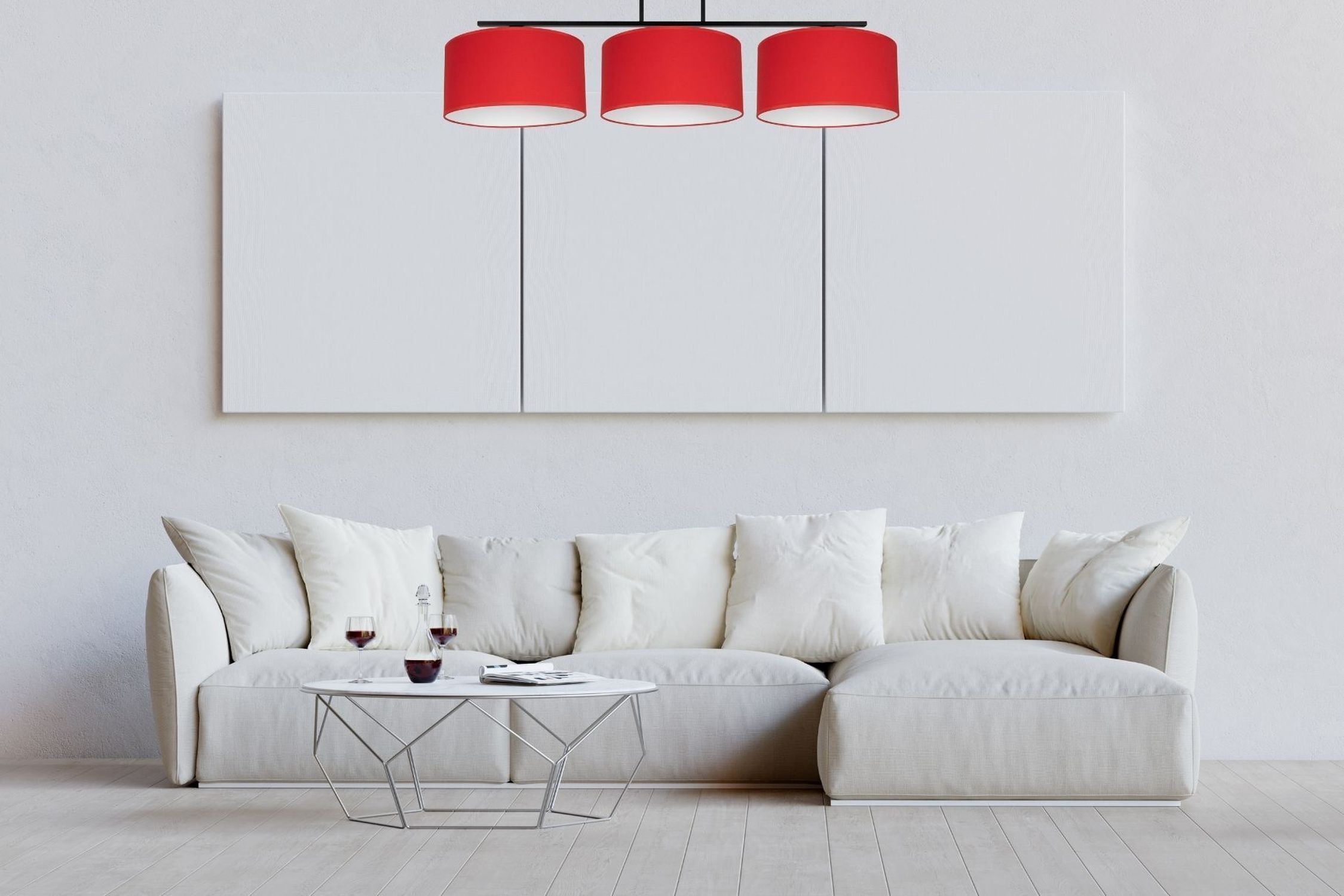 Wohnzimmer, Sofa, Couch, weiß, Beistelltisch