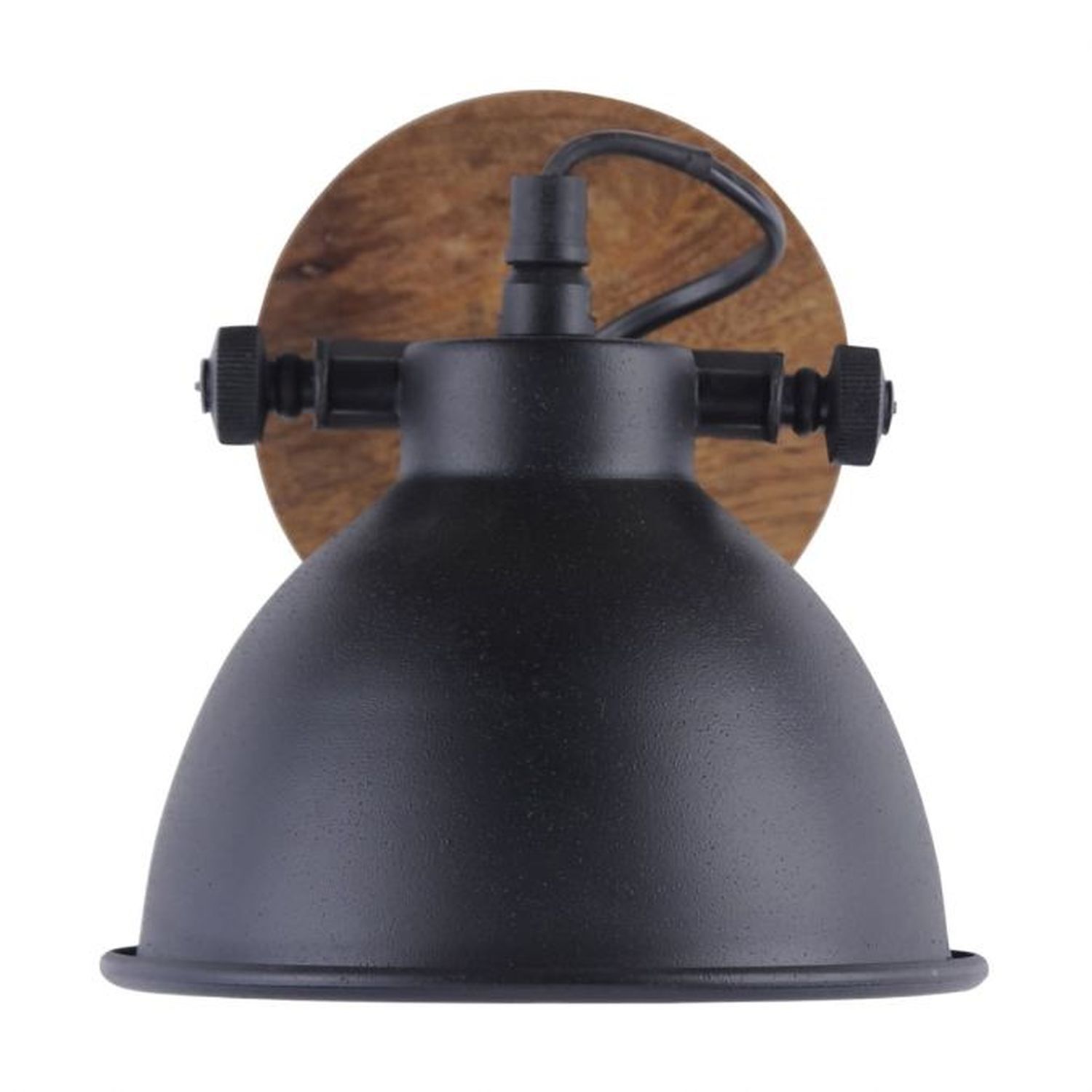 Flexibler Deckenspot Holz Metall E14 B:15 cm Industrial Beleuchtung