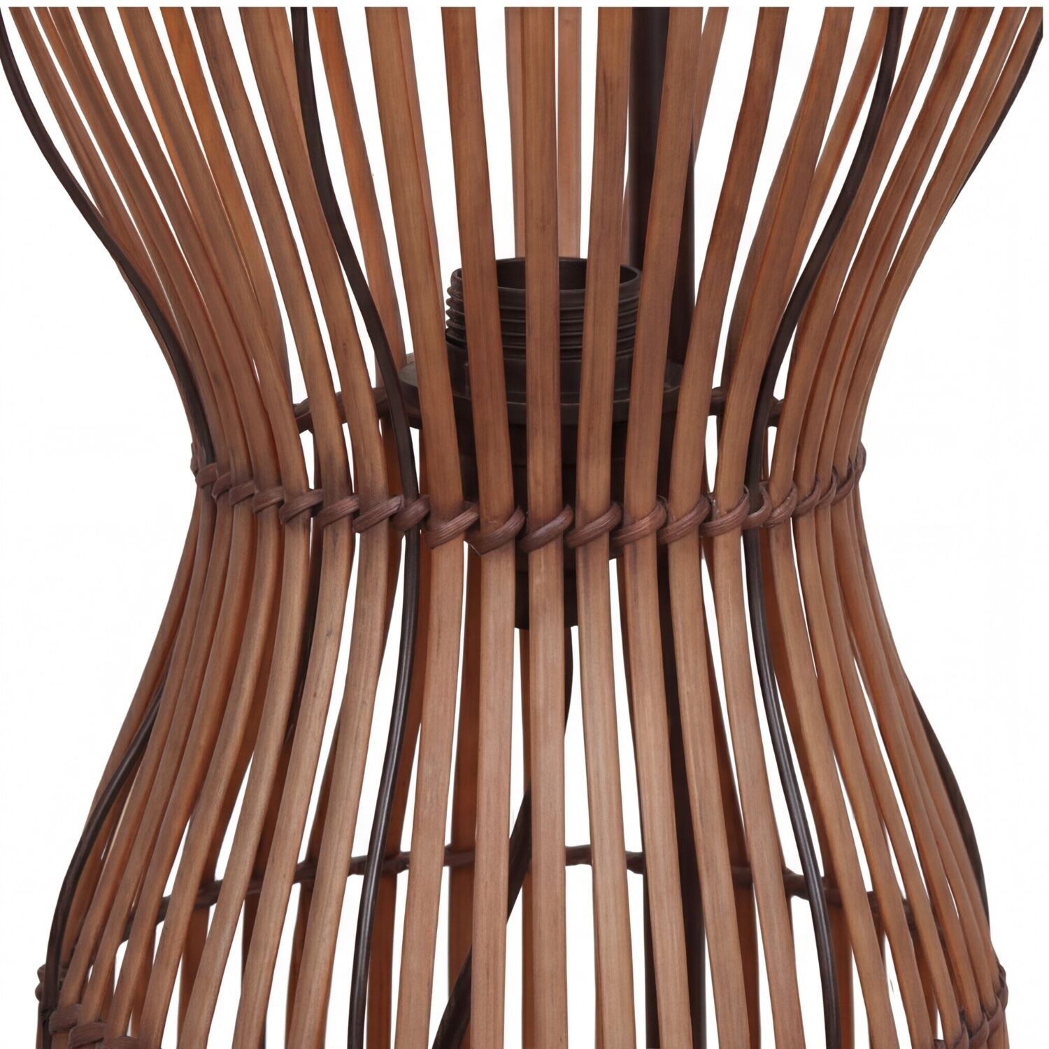 Rattan, Lampe, Korbstruktur, Holz, Lampfassung