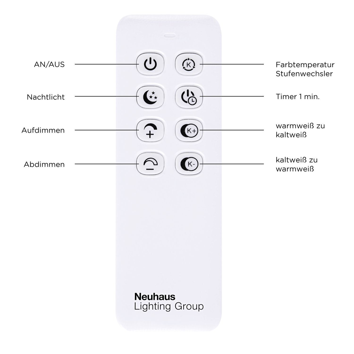 LED Deckenleuchte in Stahl L:95 cm 2700-5000 K drehbar