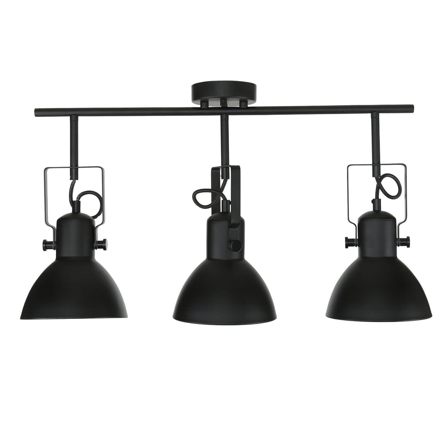 Deckenstrahler Schwarz Metall E16 Retro Wohnzimmer