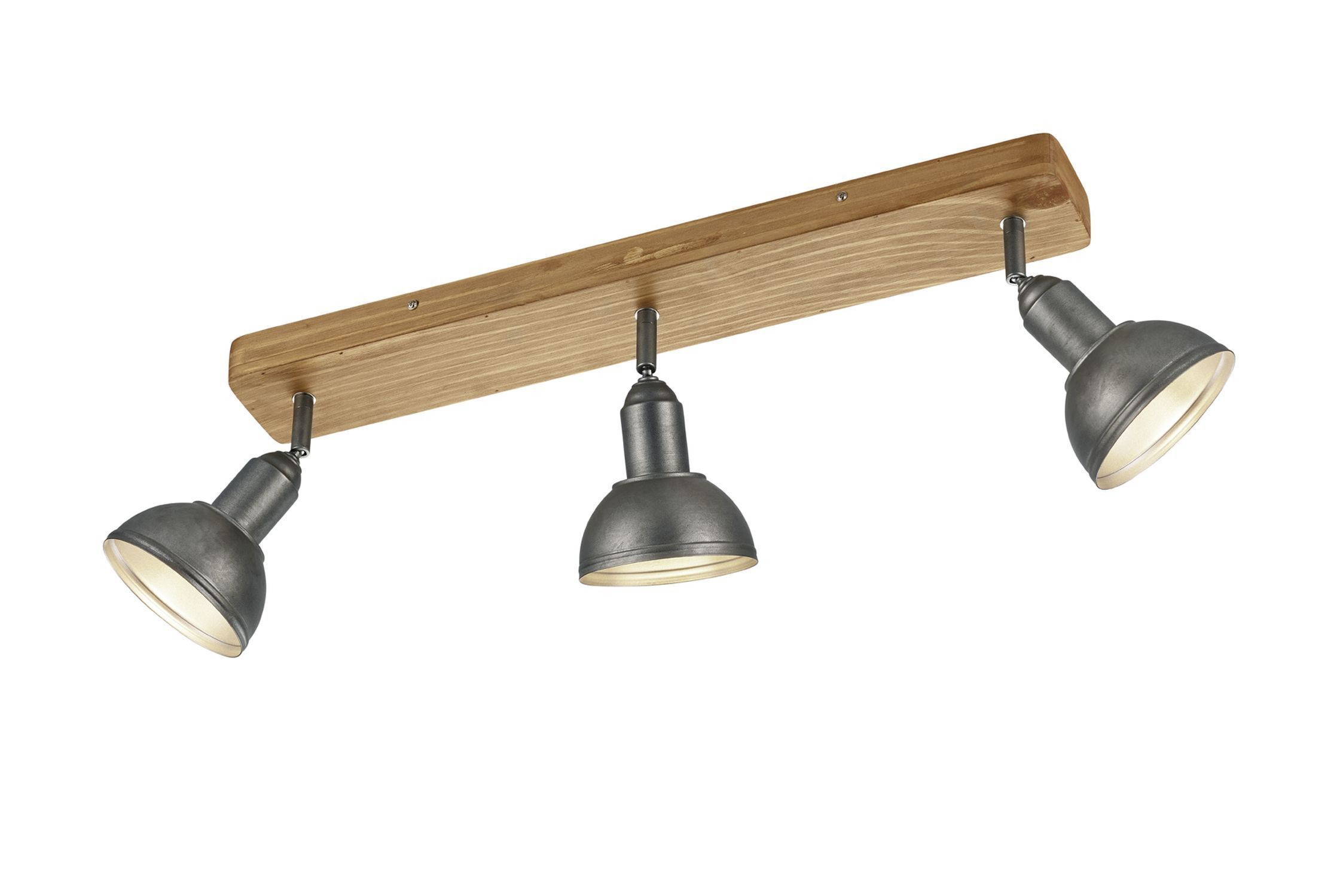 Flexibler Deckenspot Holz Metall E14 58 cm Nickel Antik Beleuchtung, Lampe, Leuchte