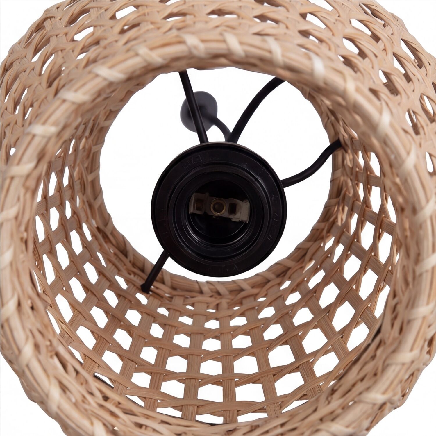 Korblampe, Hängevapone, Lampenschirm, Weidenkorb, E27-Fassung