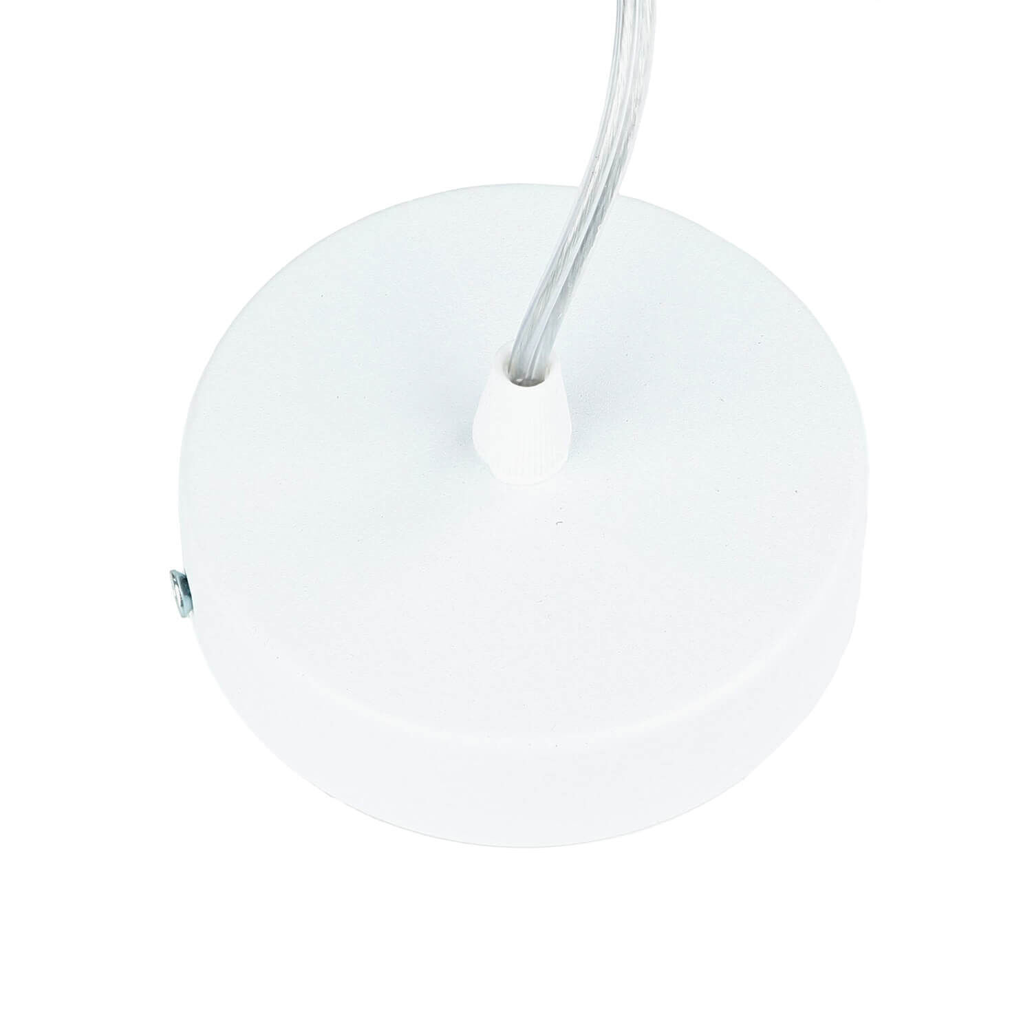 Hängeleuchte Retro Creme Gold Stoff rund Esszimmer Teller