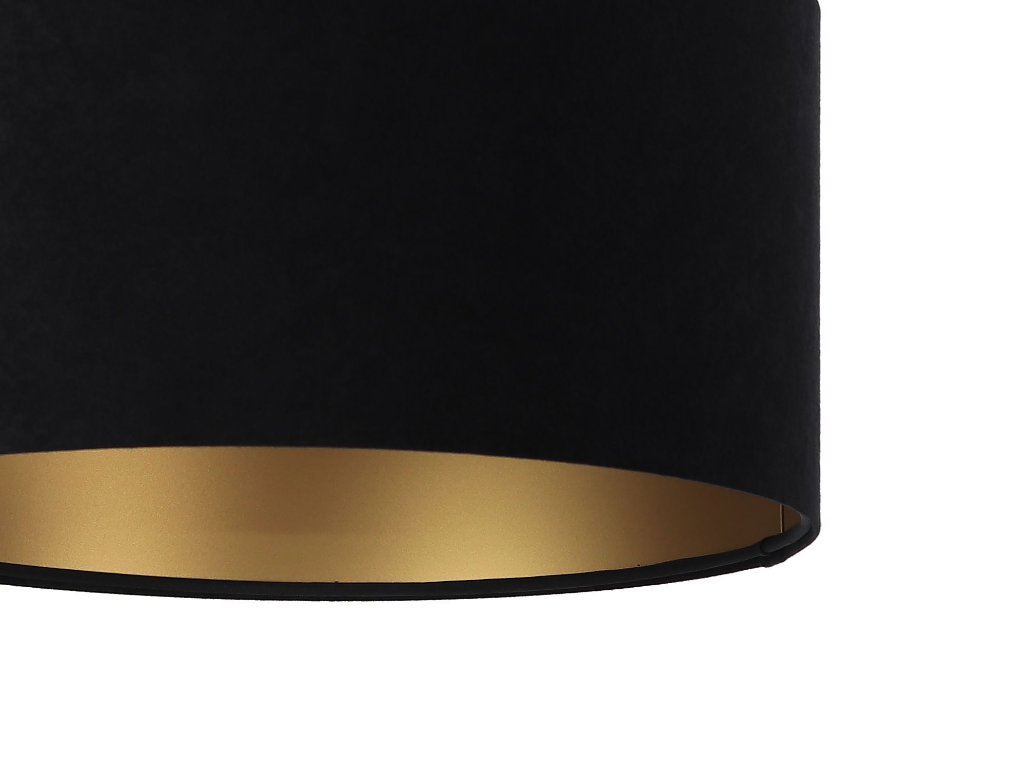 Pendelleuchte Schwarz Gold Stoff Retro Esstisch Lampe, Lampenschirm