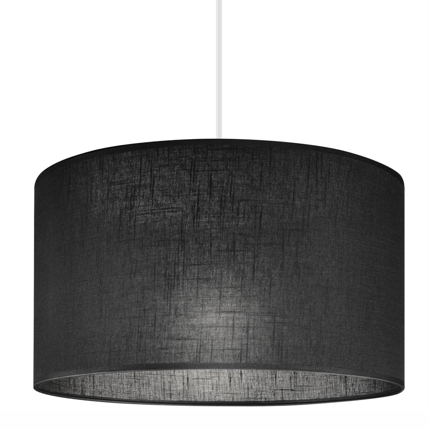 Hängelampe Schwarz rund Ø 35 cm E27 verstellbar Stoff ISIDE