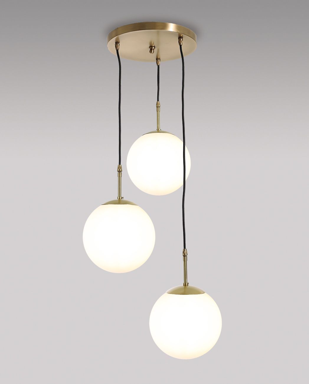 Handgefertigte Hängeleuchte Glas Kugel Echt-Messing Leuchte, Deckenleuchte, Lampe