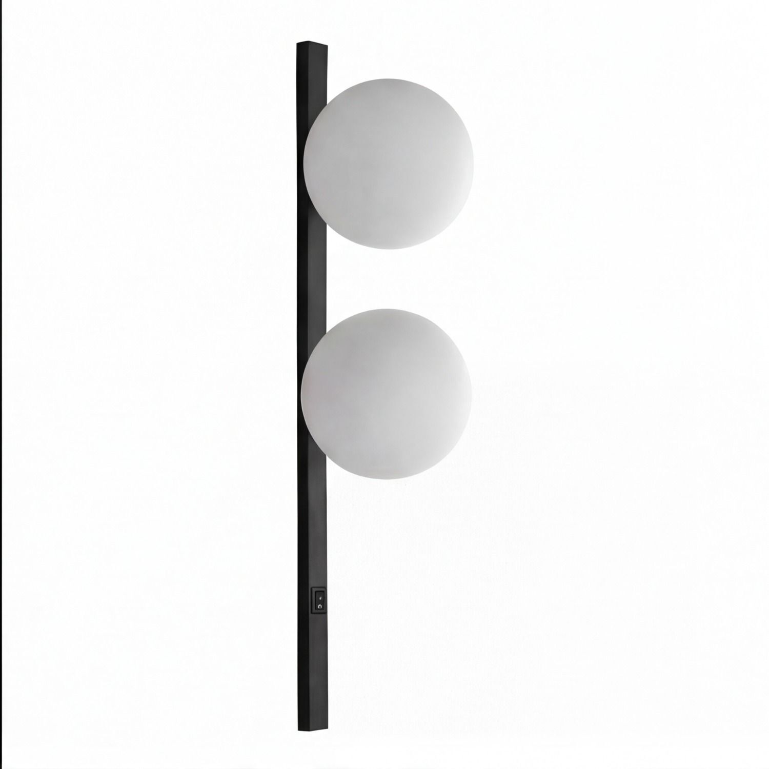 Wandleuchte, Wandlampe, Glühbirnenhalter, schwarz, rund