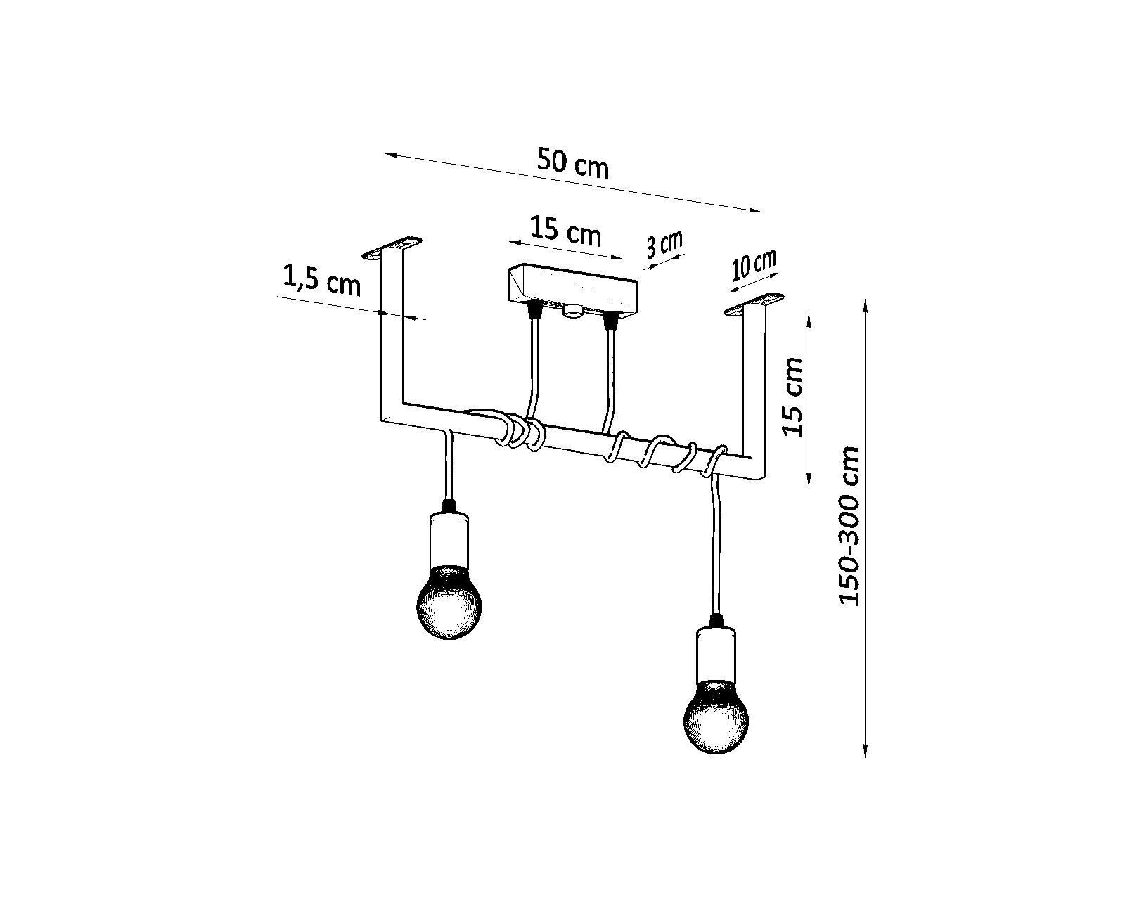 Hängelampe Schwarz verstellbar bis 150 cm E27
