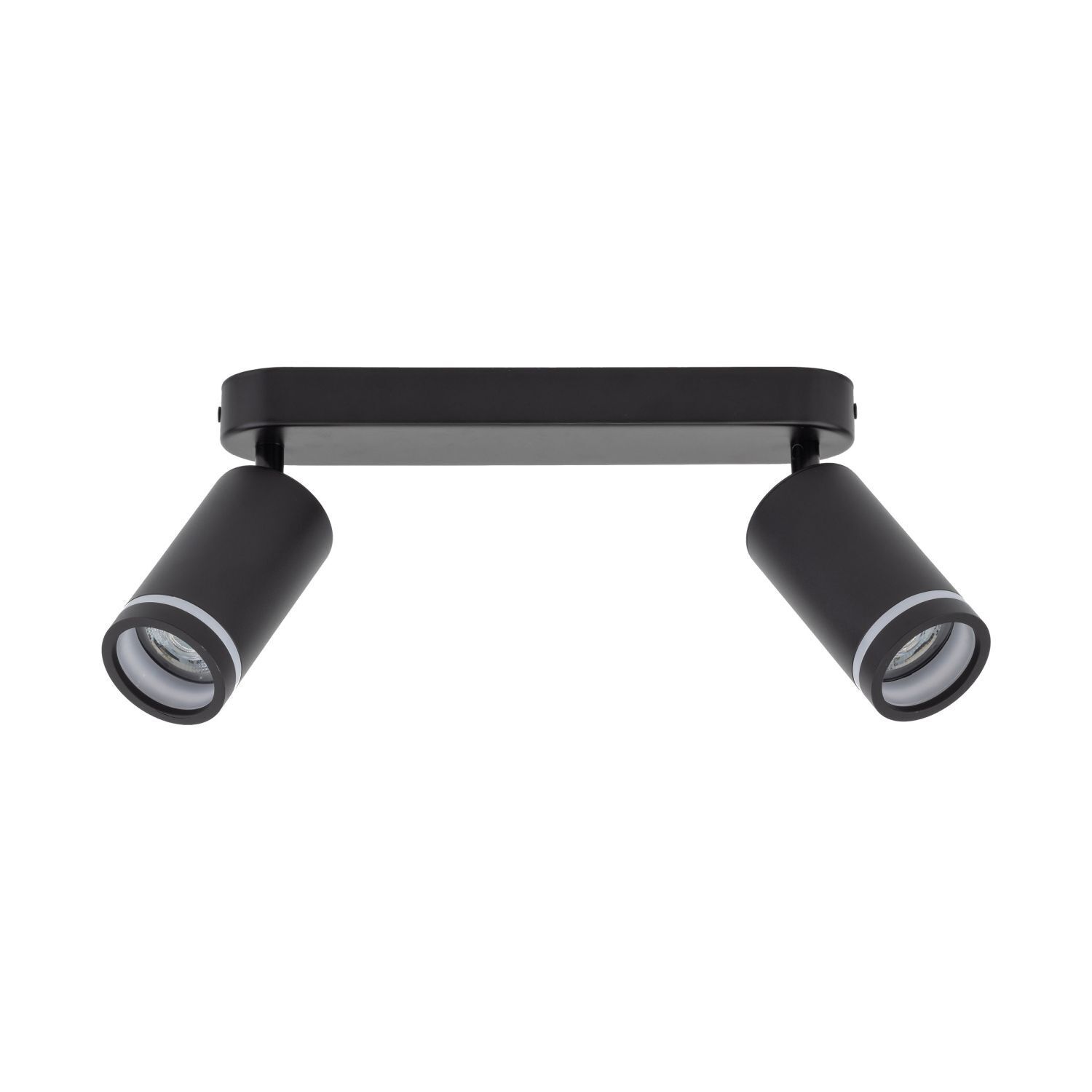 Deckenstrahler Metall 43,5cm lang Schwarz 2-flammig GU10