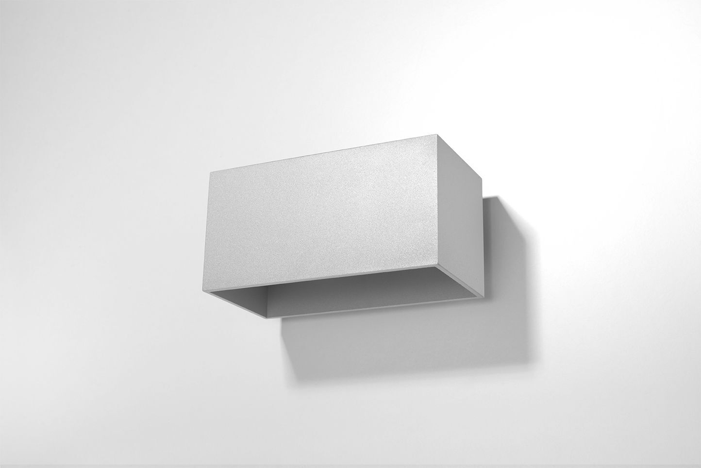 Graue Wandlampe Aluminium eckig Modern vielseitig