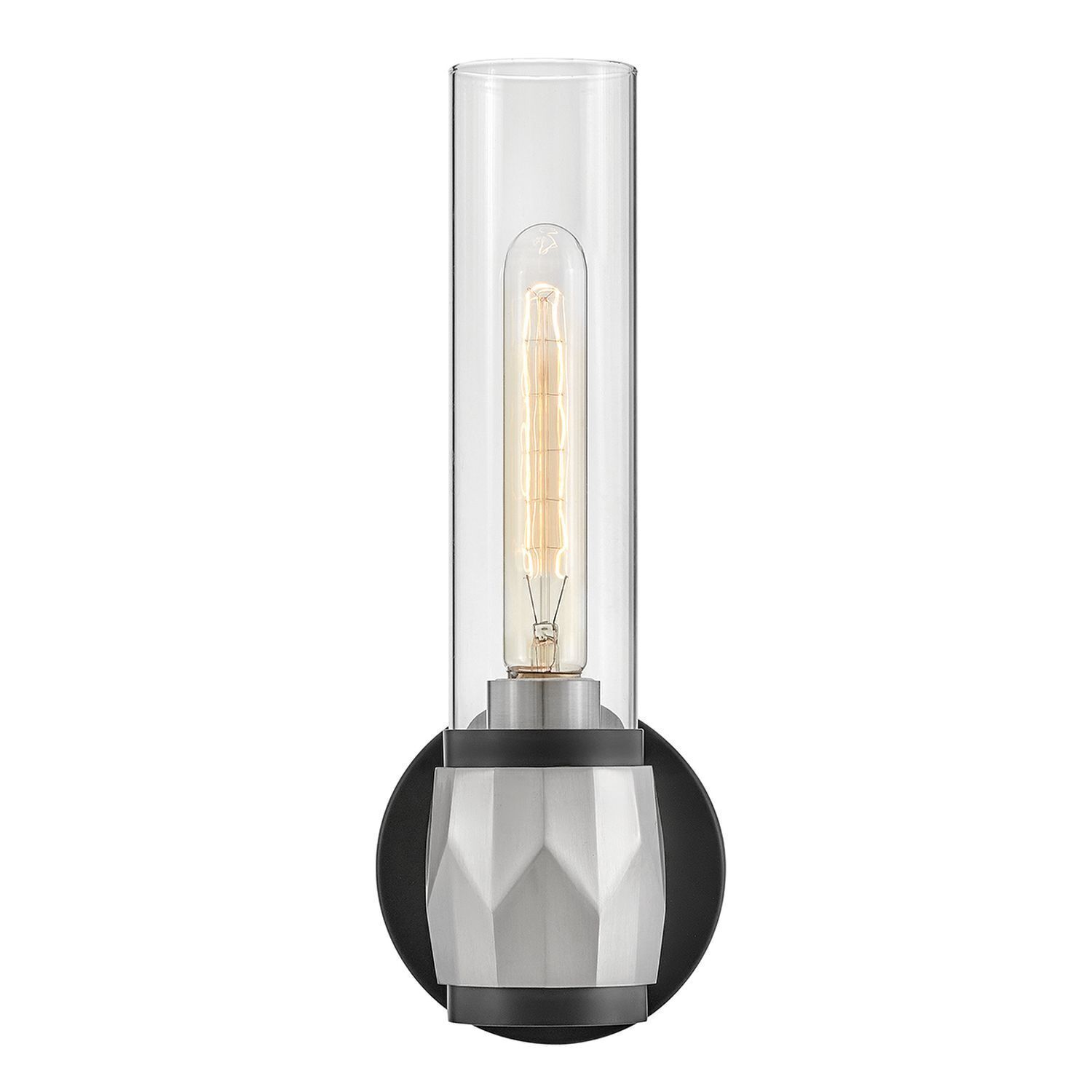 Badleuchte Metall Glas E27 IP44 H: 34,6 cm Modern GRETA Lampe, Licht, Rauchrohr