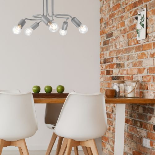 Deckenleuchte Silber Modern Wohnzimmer Metall