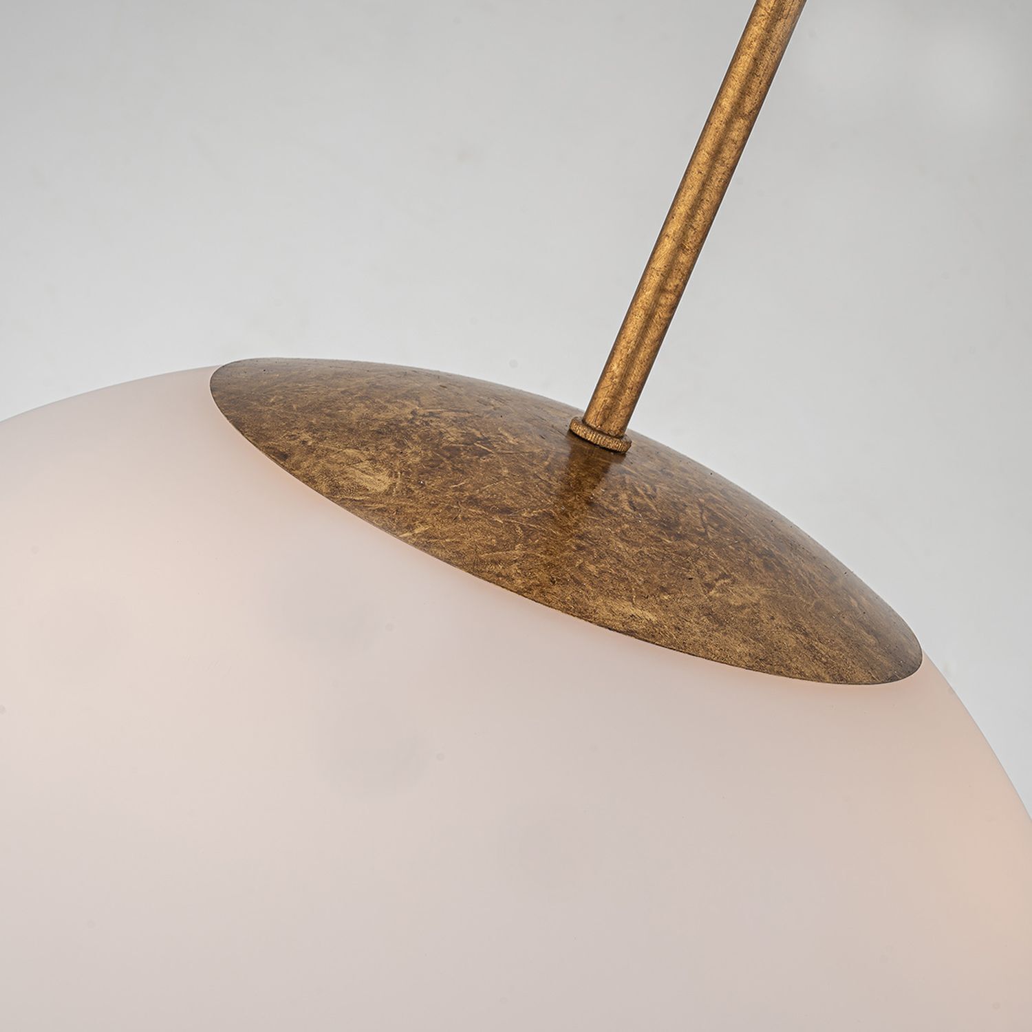 Pendelleuchte Glas Metall D: 45,7 cm rund 3x E14 verstellbar Lampe, Lampenschirm