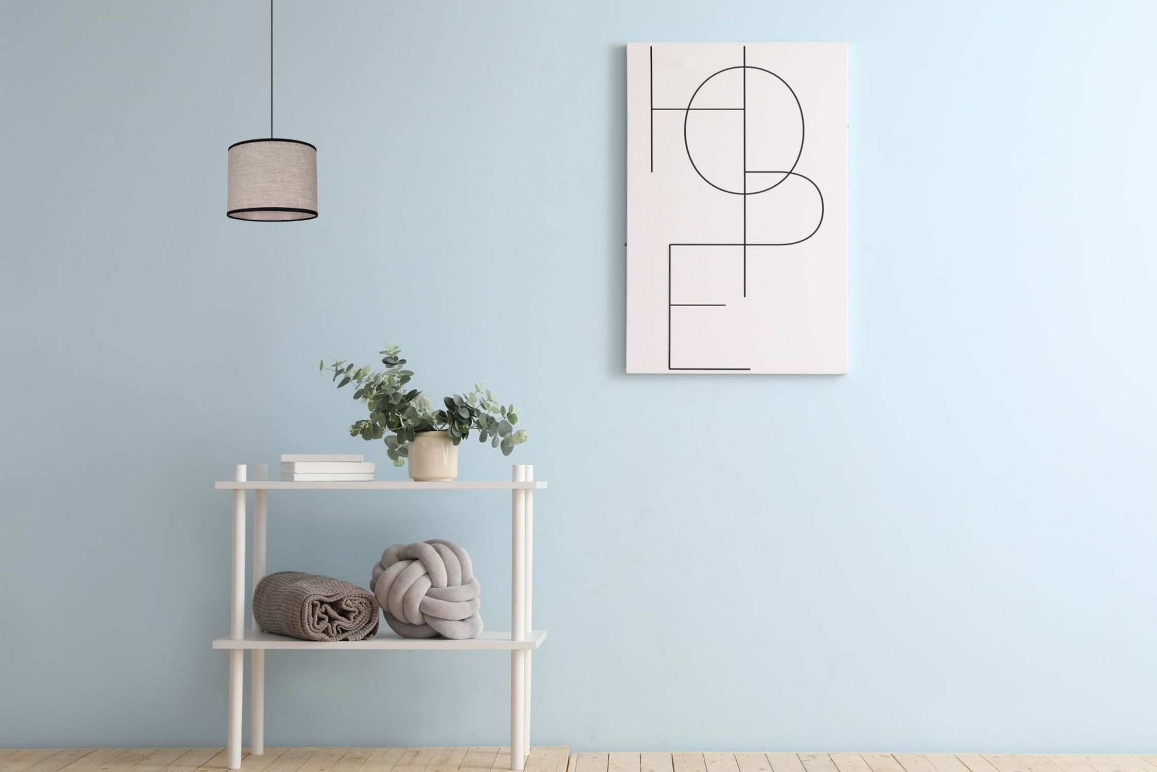 Runde Hängelampe Stoff Schwarz Beige E27 Ø20 cm Modern Pflanze, Drinnen, Innenarchitektur