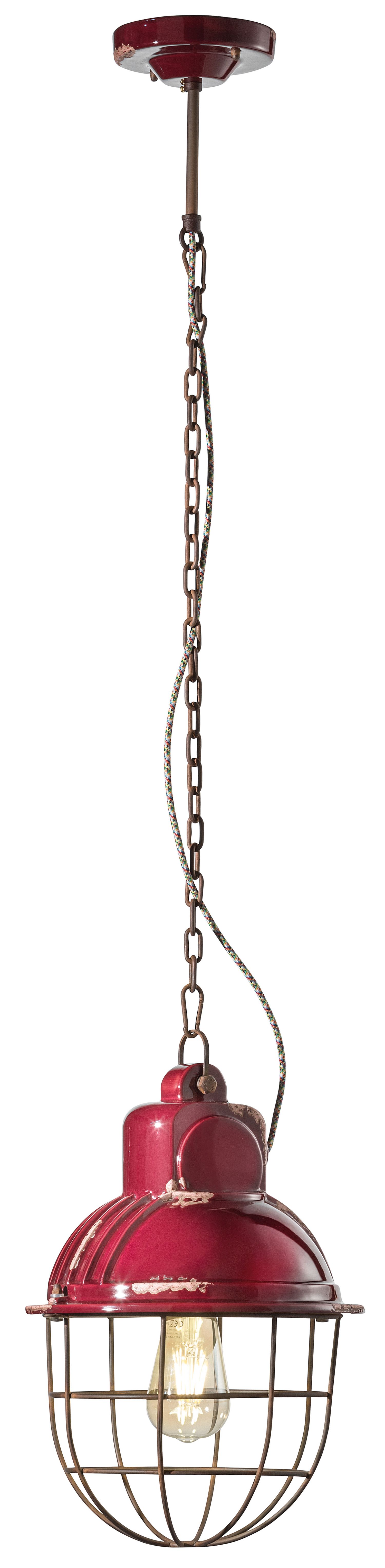 Hängeleuchte Keramik Metall E27 D: 26 cm H: max. 115 cm