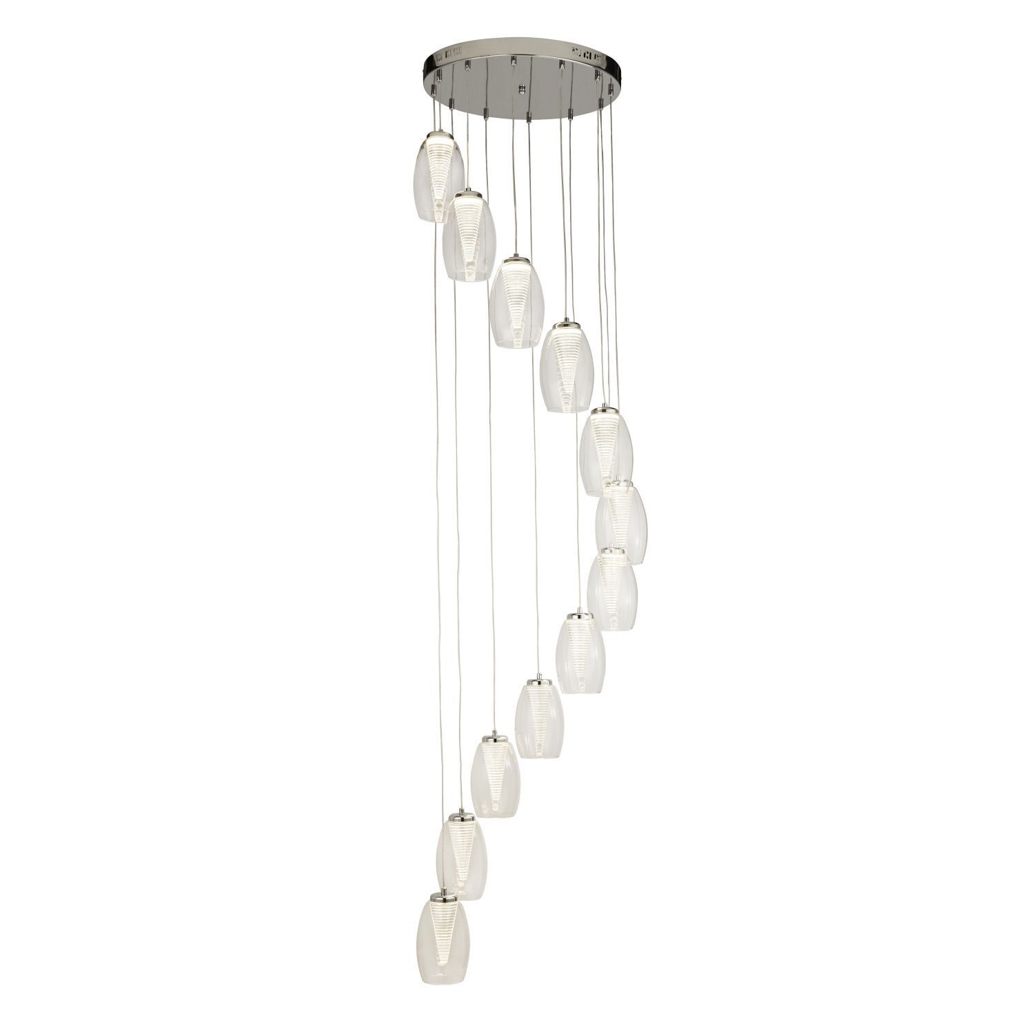 Pendelleuchte LED Ø 52 cm H: max. 2 m verstellbar 12-flammig