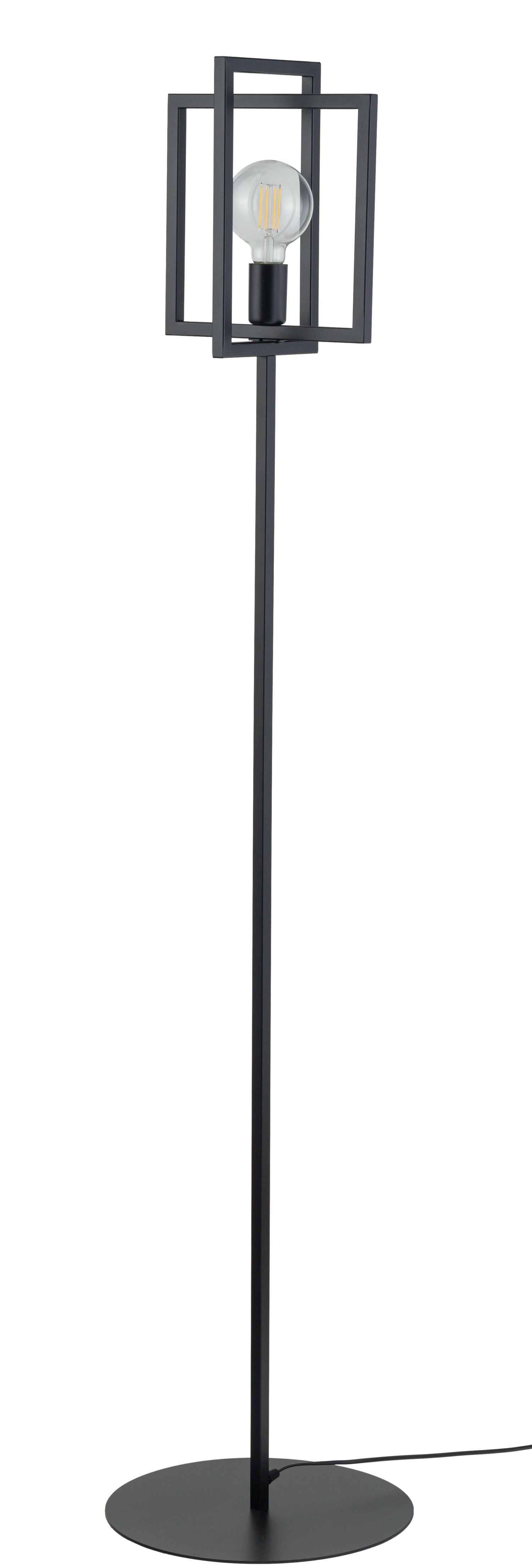 Schwarze Stehleuchte Metall Lesen 161 cm E27 dekorativ