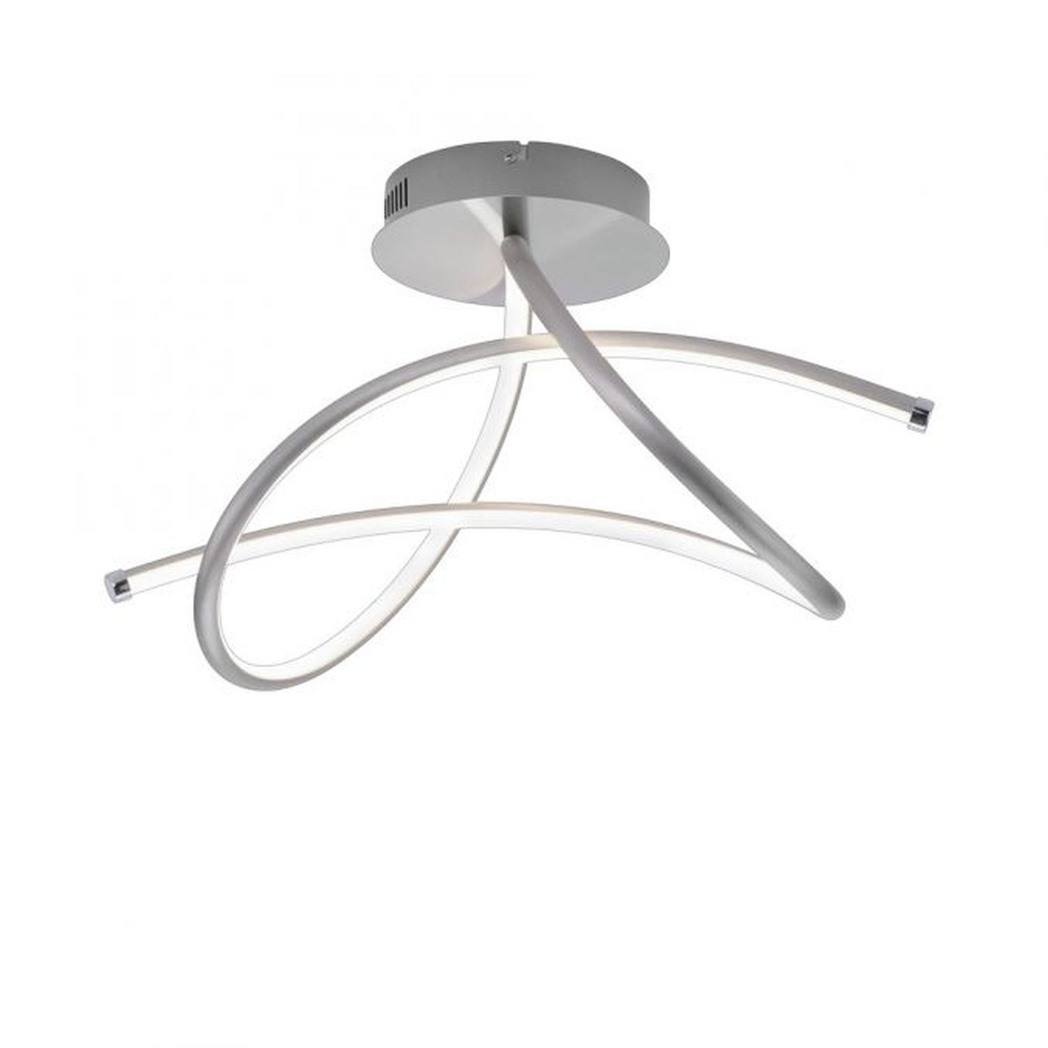 Geschwungene LED Deckenlampe in Stahl 3000 K warmweiß